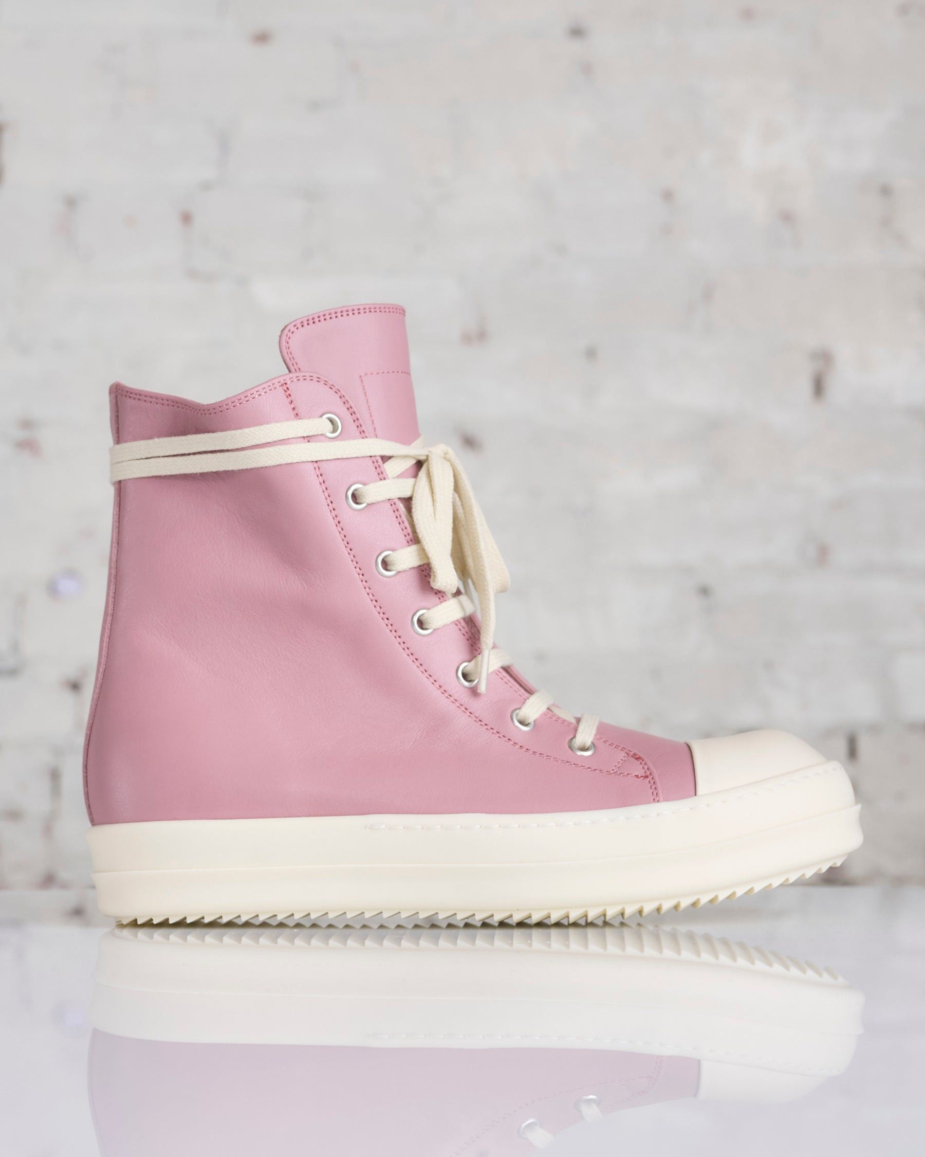 Rick Owens Sneaker Lido LCO Leather Dusty Pink Milk | Grailed