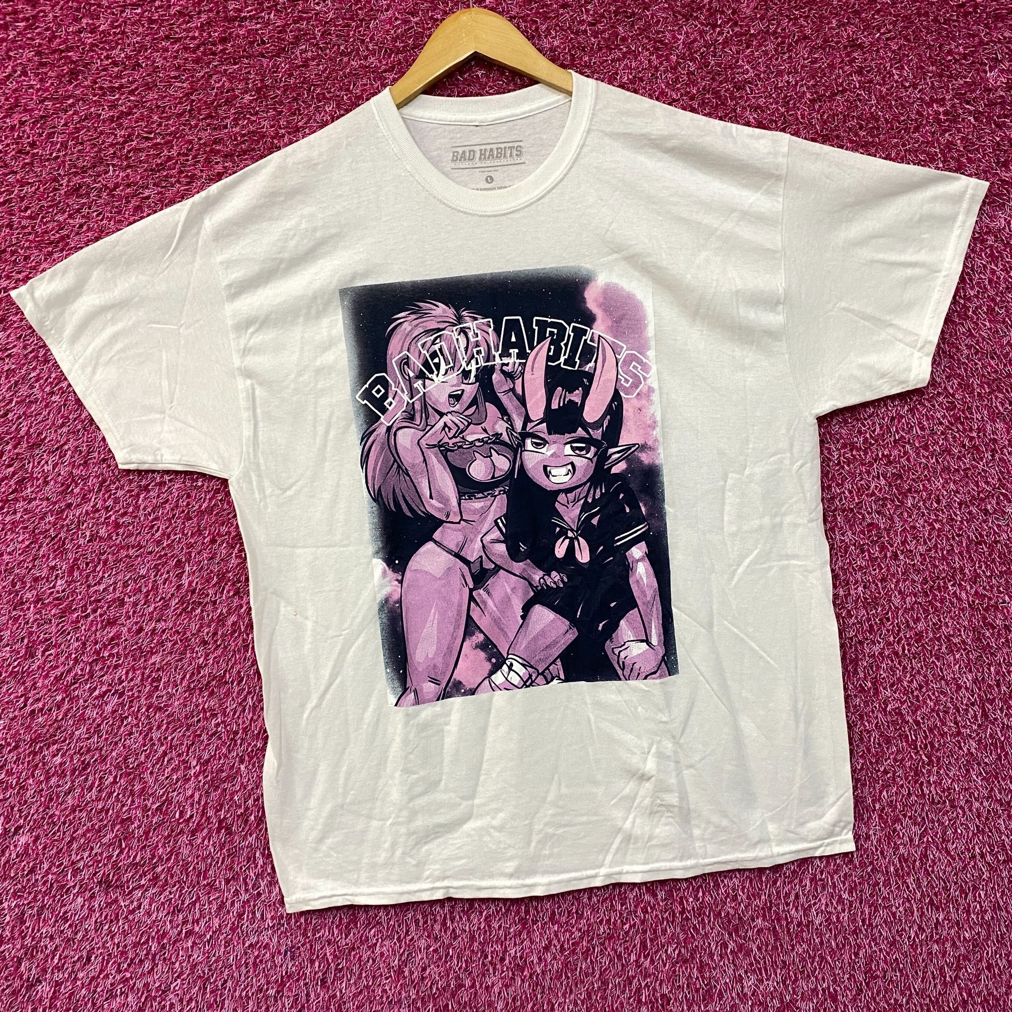 Anime Bad Habit Devil School Girl Waifu Anime T-Shirt Large Size US L / EU 52-54 / 3 - 3 Thumbnail