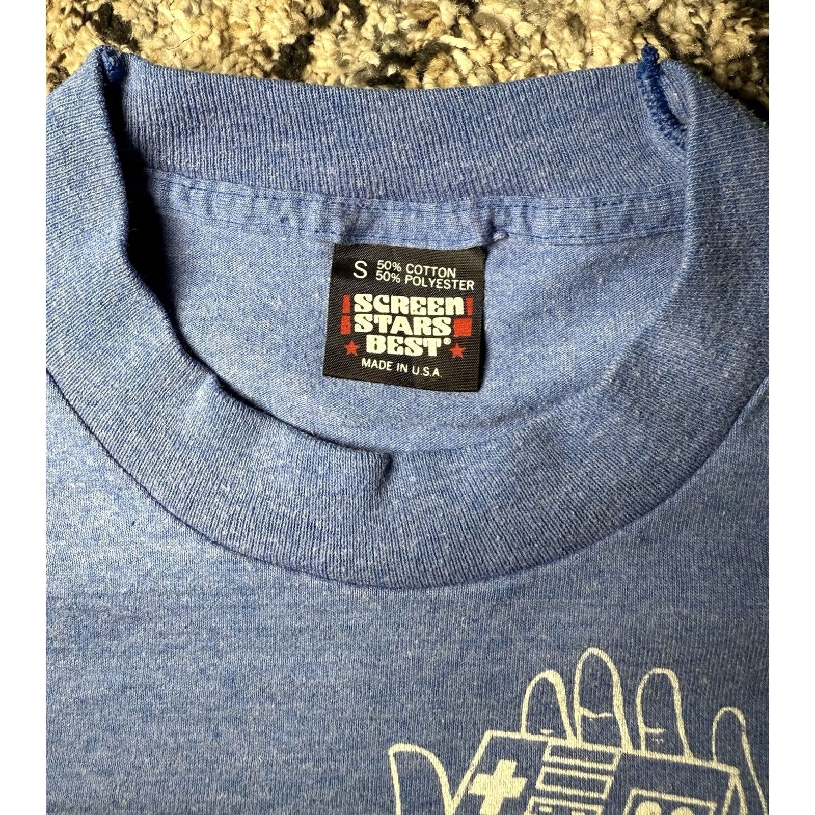 Nintendo VINTAGE Nintendo T-Shirt Mens Small Blue 80s Video Game Super Mario Bros Nintendo Mario 90s Theme Shirt N Party World New York Arcade Game N Size US S / EU 44-46 / 1 - 4 Thumbnail