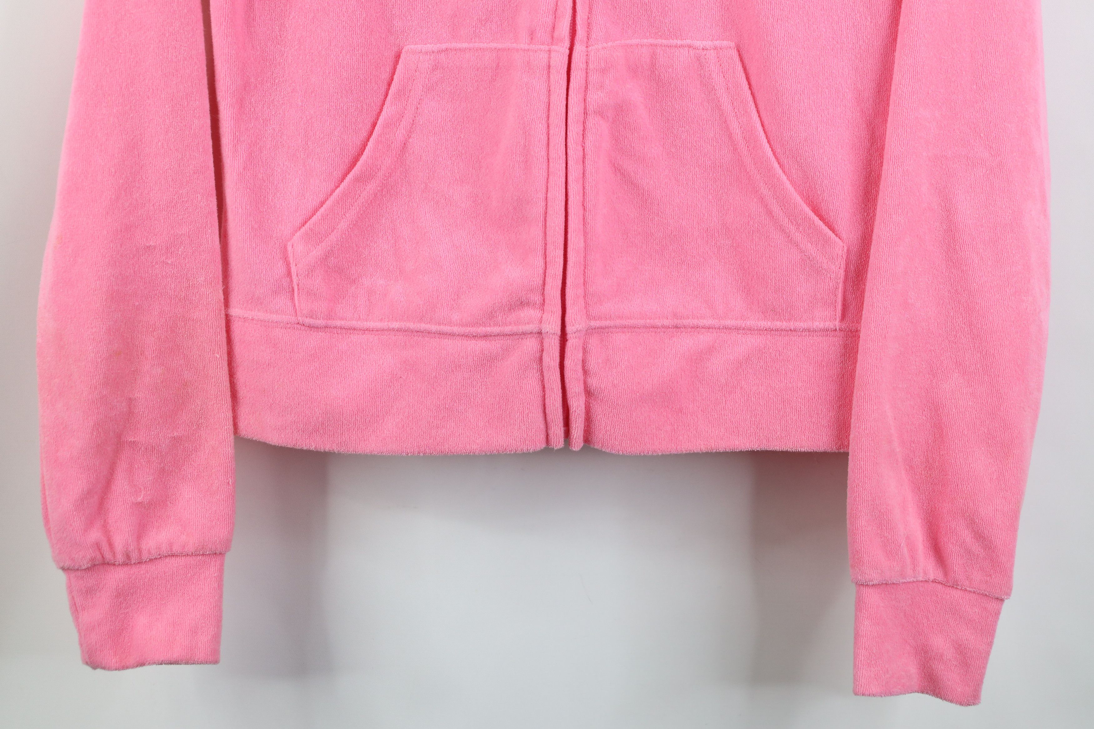 Juicy Couture Vintage 90s Y2K Juicy Couture Terry Cloth Full Zip Hoodie Size XS / US 0-2 / IT 36-38 - 3 Thumbnail