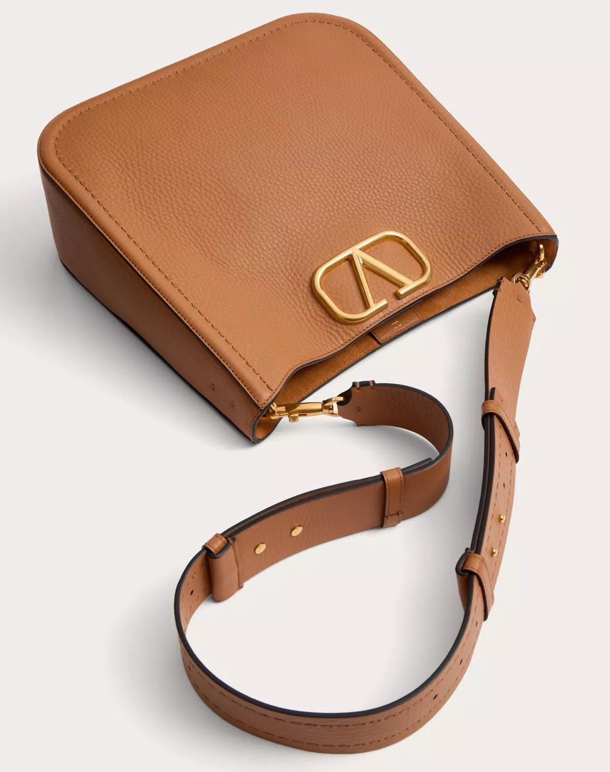 Valentino oc11z0725 Size:OS/ Bag In Grainy Calfskin in Almond Beige Size ONE SIZE - 5 Thumbnail