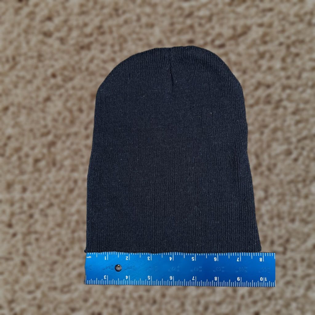 Vintage Beanie Toque Adult One Size Dark Navy Blue Knit 100% Acrylic Ski Snow Outdoors Size ONE SIZE - 1 Thumbnail