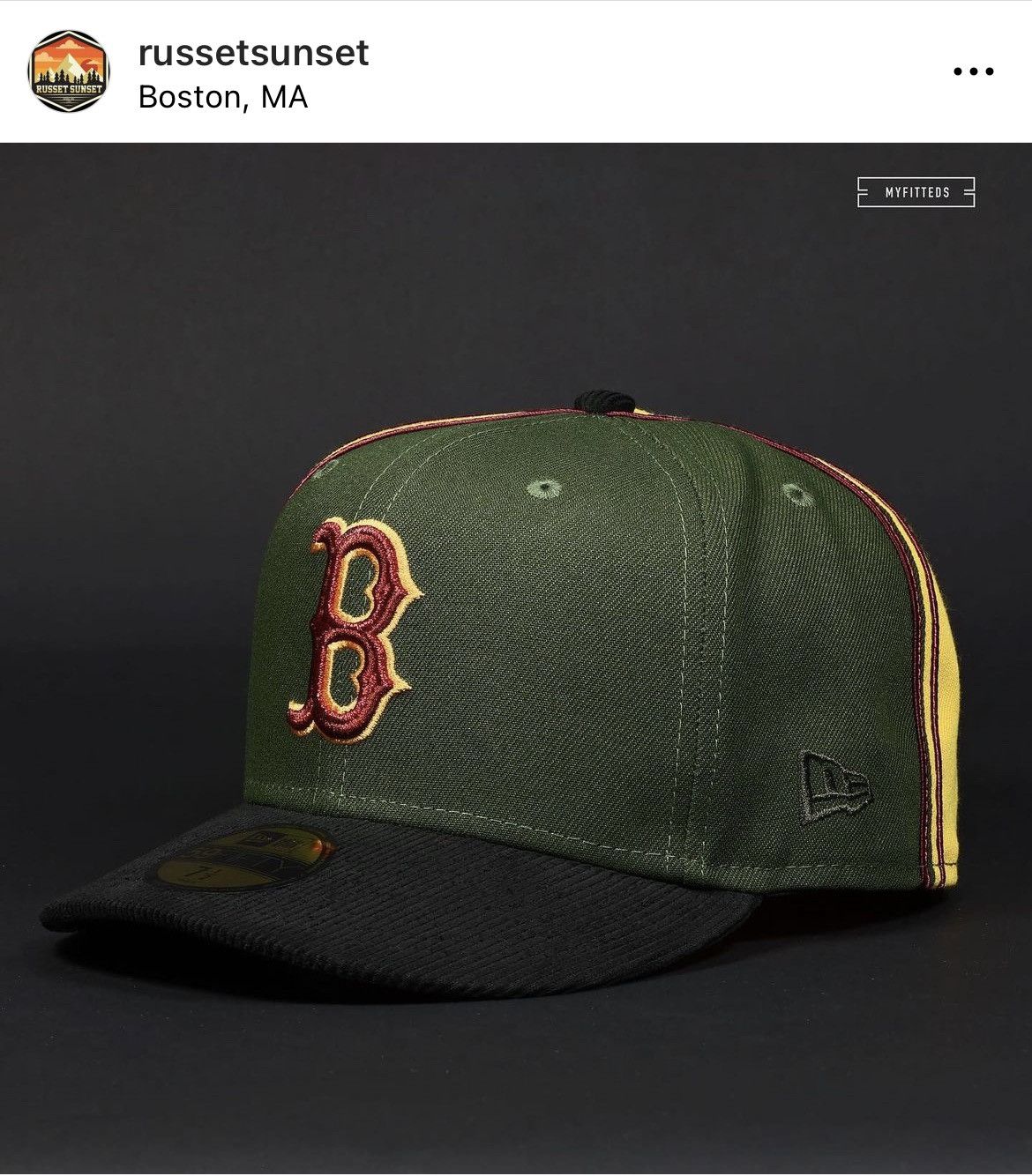 MLB × MyFitteds × New Era 7 1/4 BOSTON RED SOX BOBA FETT STAR WARS ASYMMETRY CORDUROY Size ONE SIZE - 2 Thumbnail