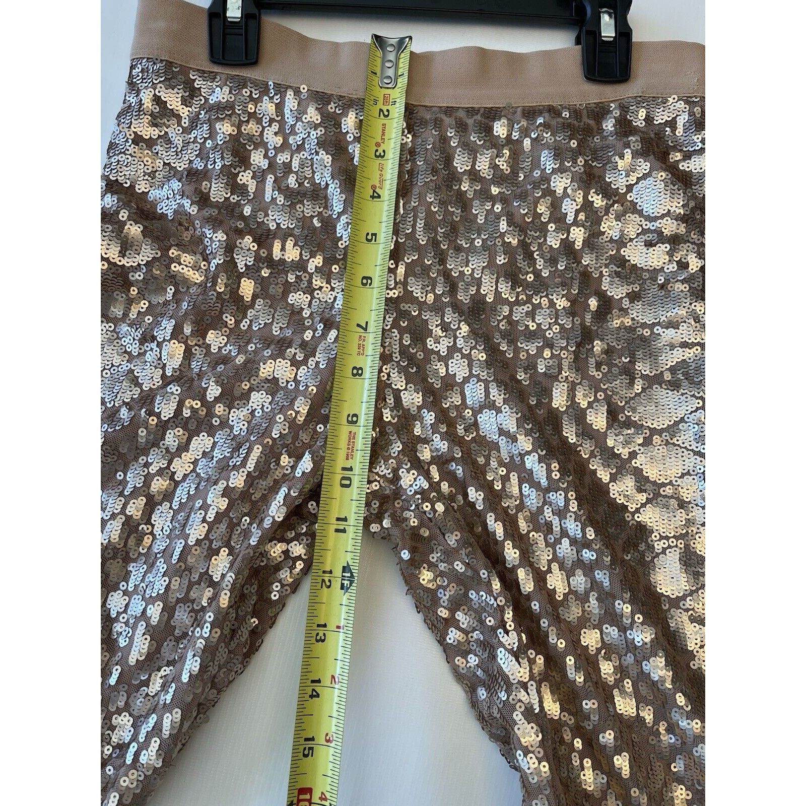 Bcbgmaxazria BCBGMaxazria Snake Sequin Pants Rose Gold Dena Skinny $398 S Size 27" / US 4 / IT 40 - 5 Thumbnail