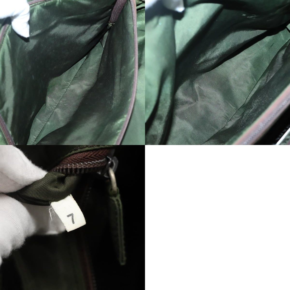 Prada PRADA Tote Bag Nylon Khaki Silver Size ONE SIZE - 13 Thumbnail