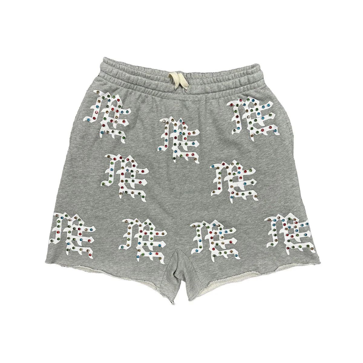 Other Mixed Emotion ME Logo Shorts Grey Rhinestone Size US 34 / EU 50 - 1 Preview