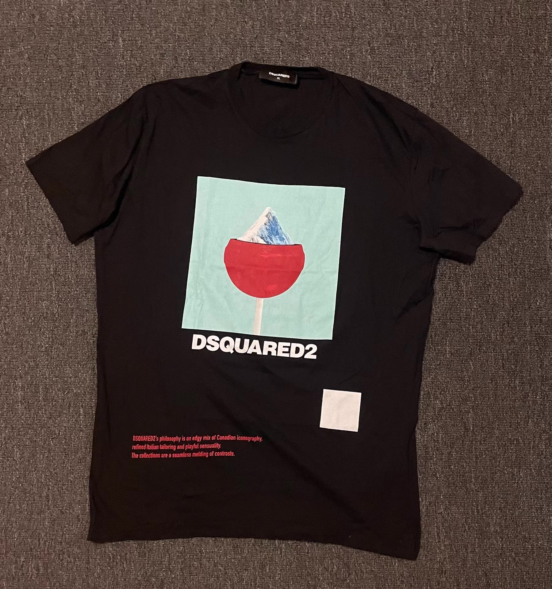 Dsquared2 DSquared2 (D2) Black Short Sleeve T-shirt. Size US XL / EU 56 / 4 - 1 Thumbnail