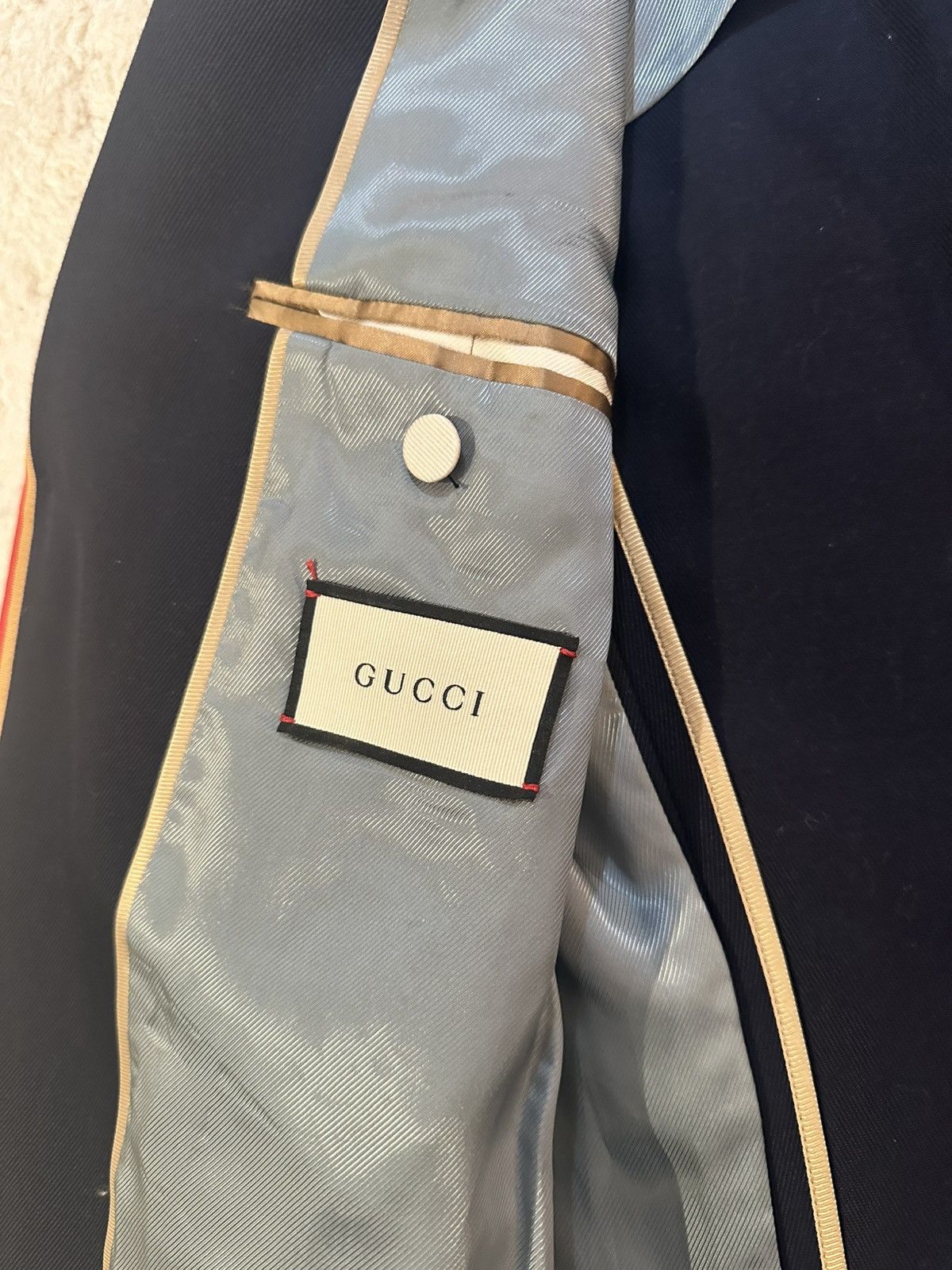 Gucci Navy Gucci Blazer Size 50R - 2 Thumbnail