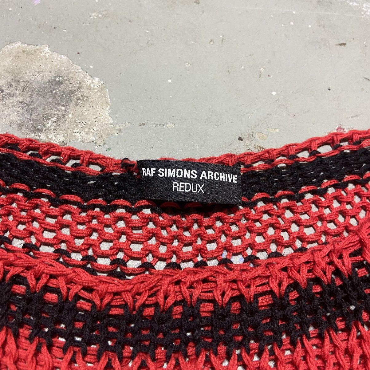 Raf Simons Archive Redux - AW97 Striped Open Knit Cotton Sweater Size US S / EU 44-46 / 1 - 3 Thumbnail