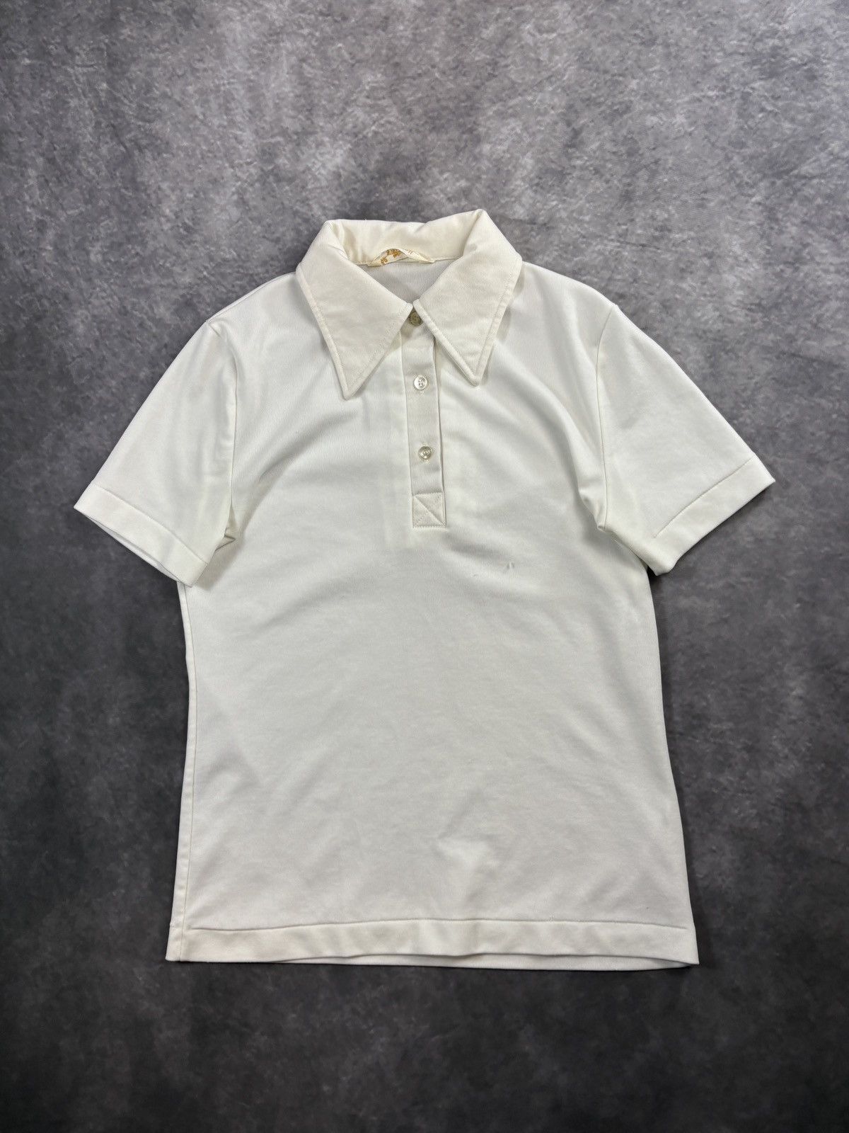 Jantzen 1970s Vintage Jantzen Polo Shirt Polyester Shortsleeve Disco Size US S / EU 44-46 / 1 - 1 Thumbnail