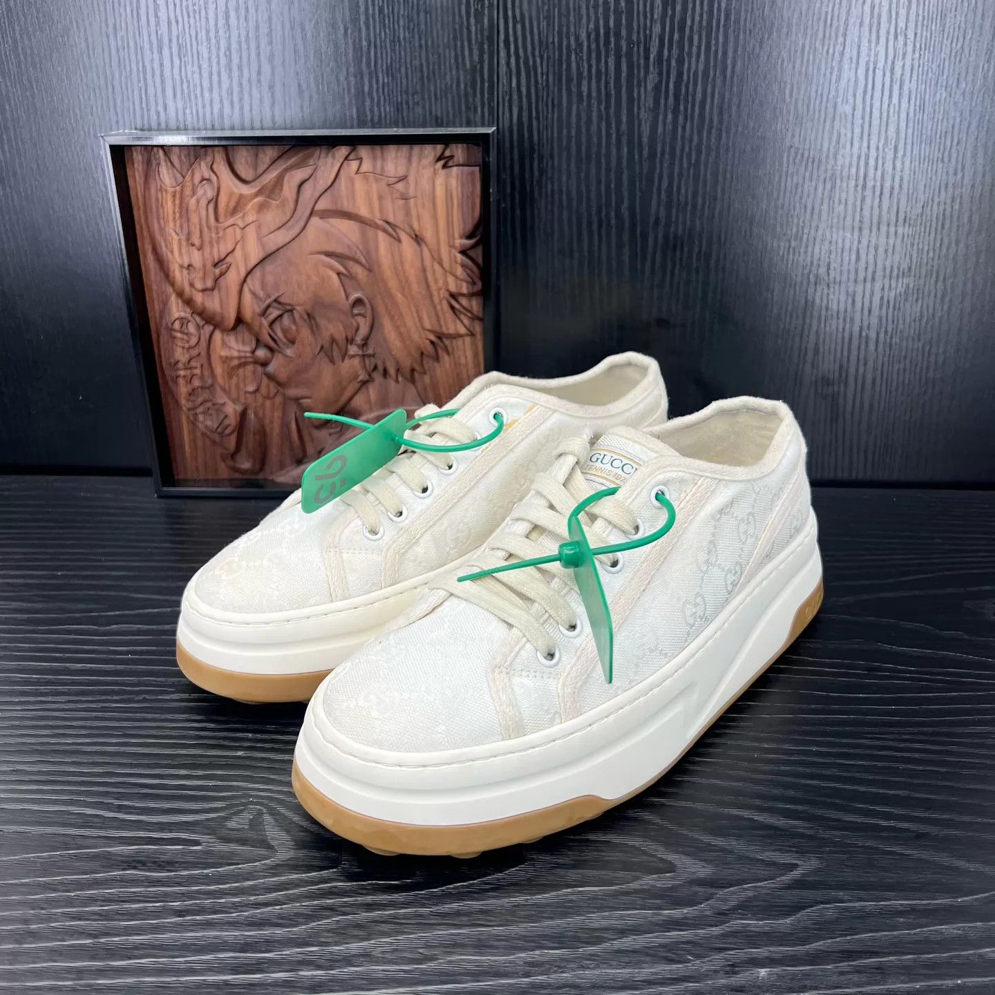 Gucci Gucci Canvas Full Print Thick Sole Sneaker US7.5 (41.5) Size US 8.5 / EU 41-42 - 1 Thumbnail