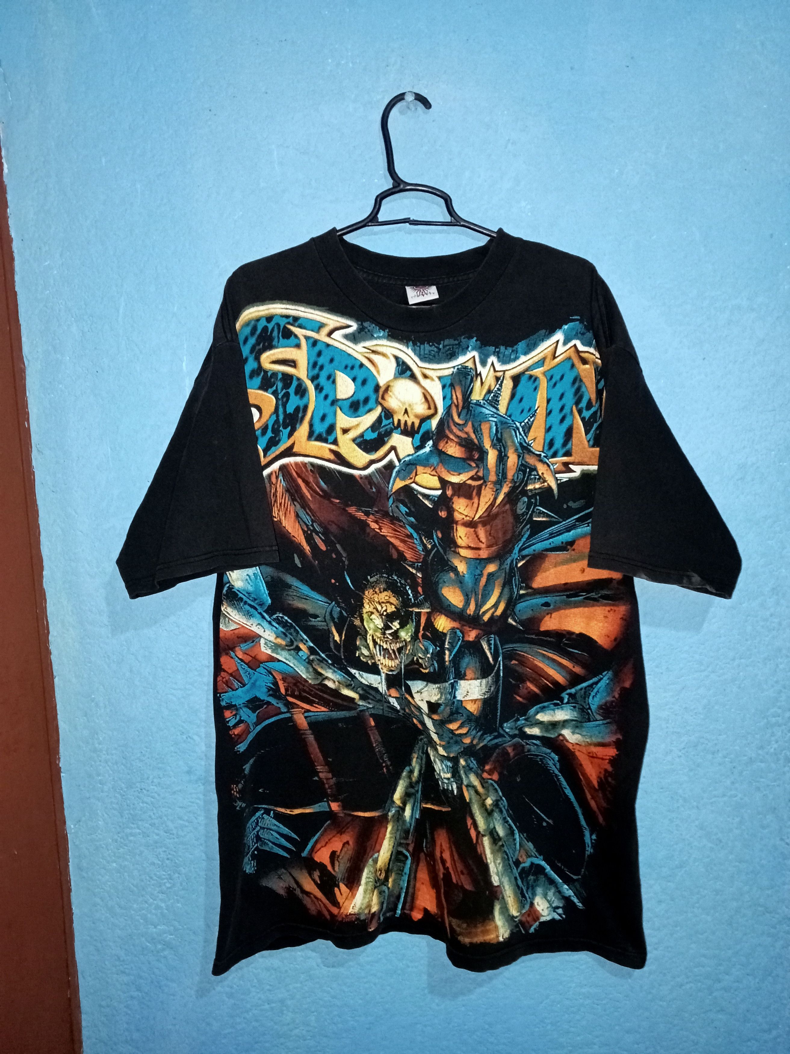 T-shirt Vintage Bootleg Mexicain Resurrection THE HULK, Taille XL, Année 90 - Coton, Impression Graphique