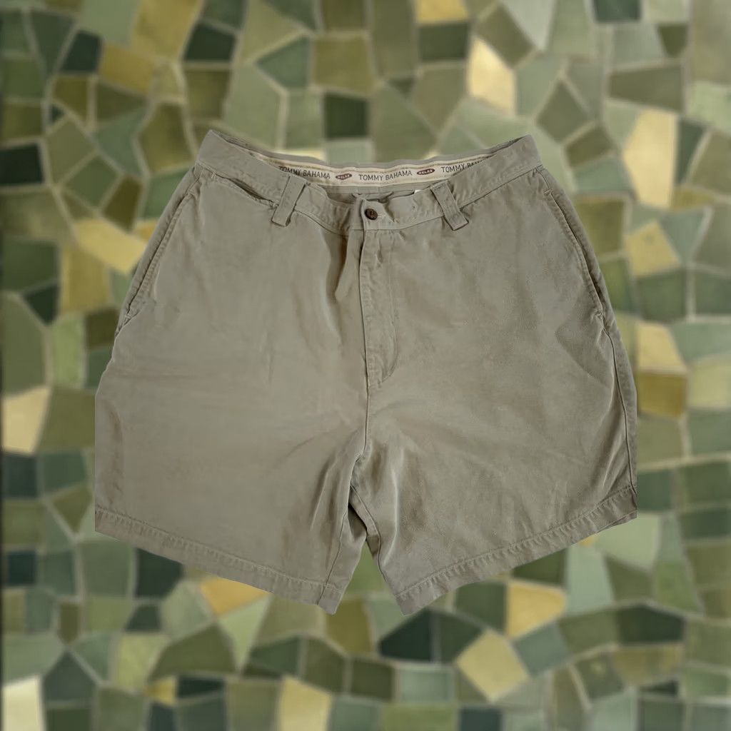 Tommy Bahama Tommy Bahama Shorts Mens 38 Beige Silk Chino Zip Pocket Logo Flat Front Relaxed Regular Pant Size US 38 / EU 54 - 1 Thumbnail