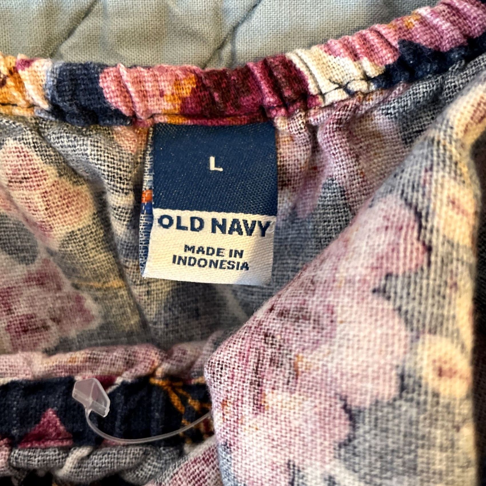 Old Navy Old Navy Midi Dress Women's Size Large Blue Floral Linen Tiered Sundress Bohemian 90s Fashion Size L / US 10 / IT 46 - 5 Thumbnail