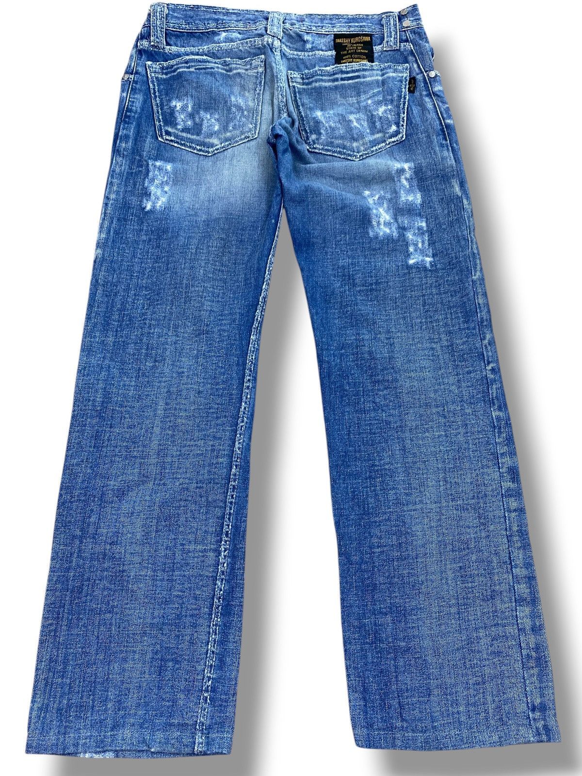 Takeshy Kurosawa Takeshy Kurosawa Brand Whiskers Faded Wash Ripped Jeans Size US 30 / EU 46 - 3 Thumbnail