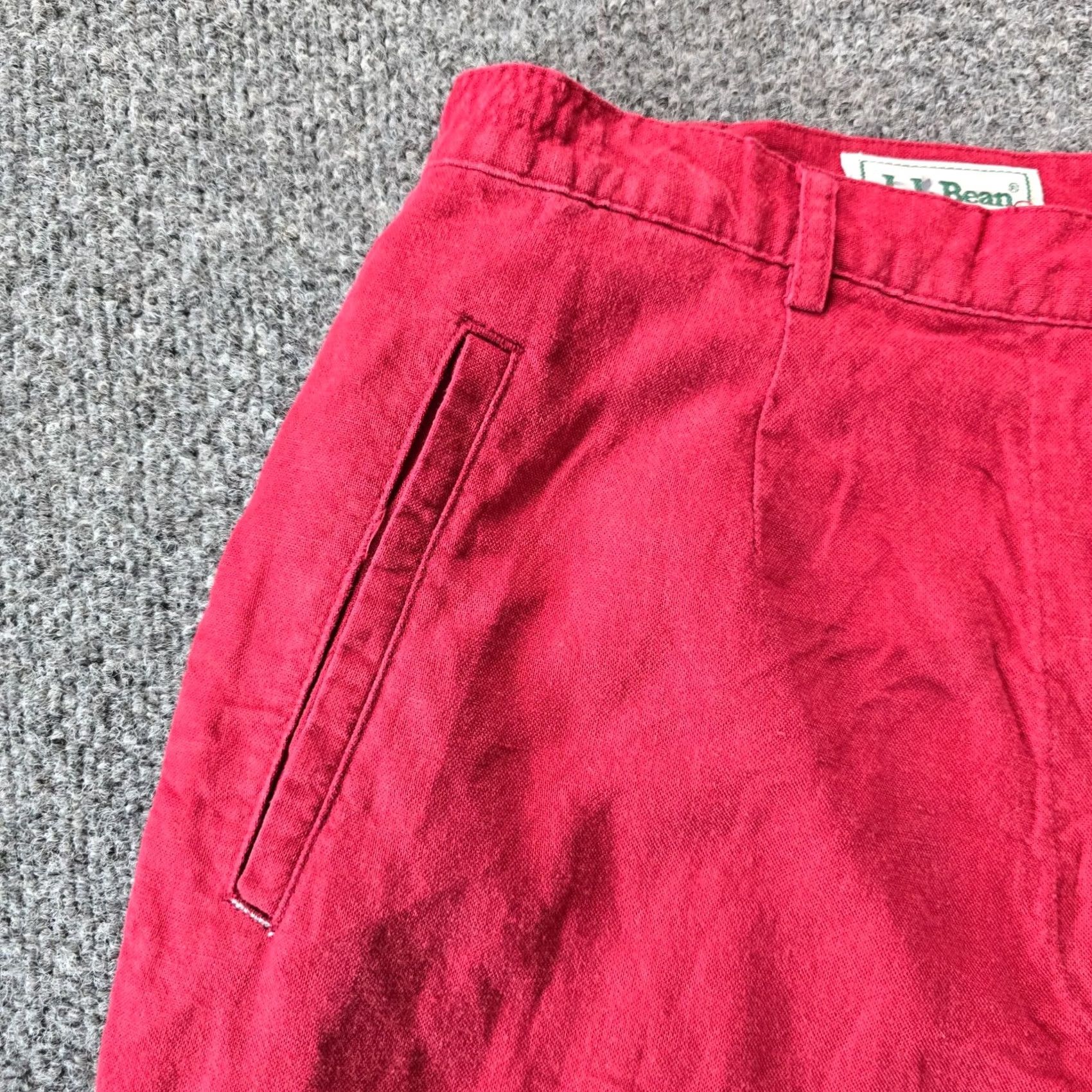 Vintage VINTAGE L.L. Bean Pants Womens 12 Red Linen Blend Tapere High Waist 90s Chino Tapered Mens? Womens Size 34" / US 12 / IT 48 - 3 Thumbnail