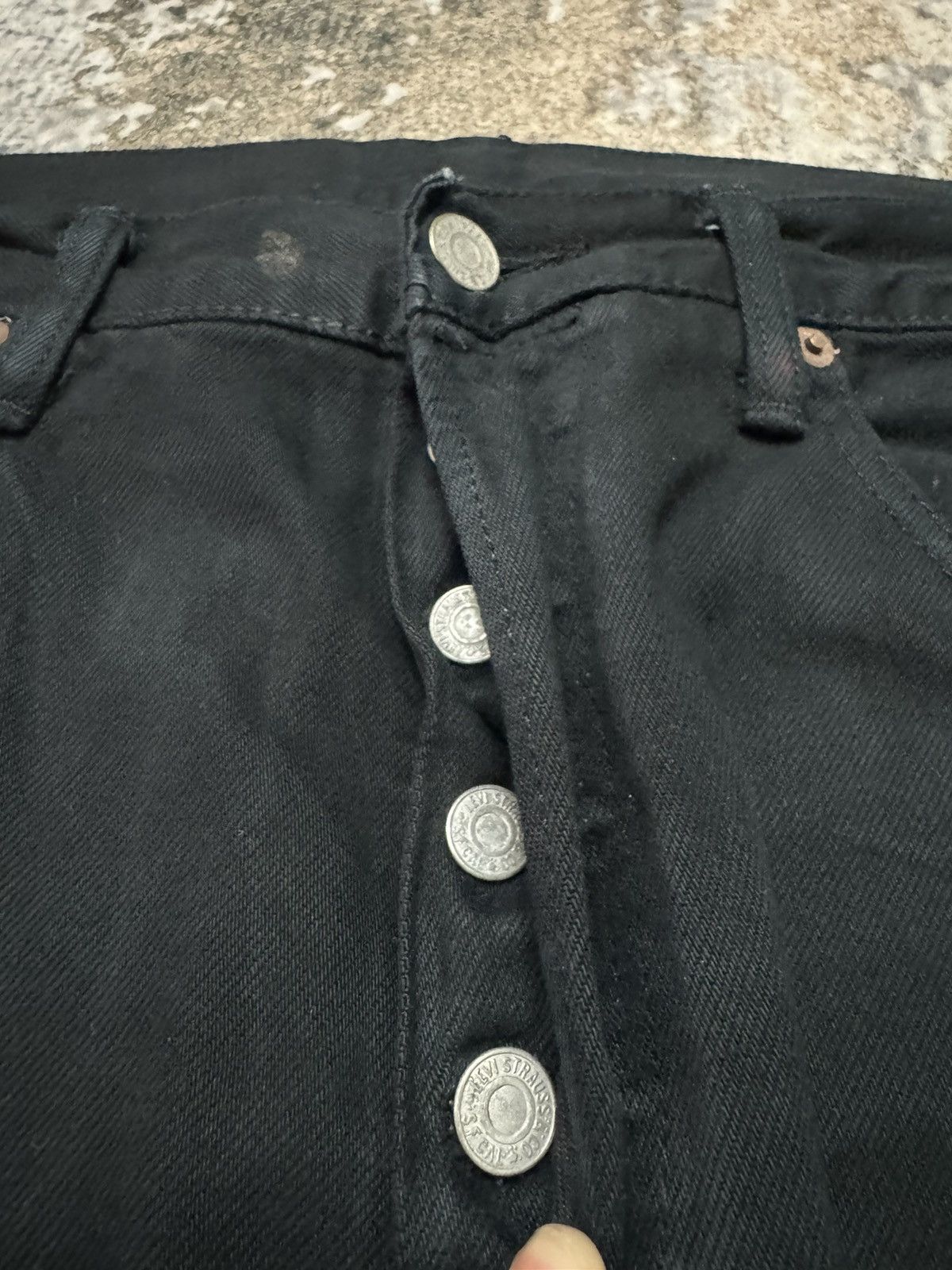 Levi's × Levi's Vintage Clothing × Vintage Vintage Levi’s 501 Distressed Black Denim Jeans Size US 34 / EU 50 - 5 Thumbnail