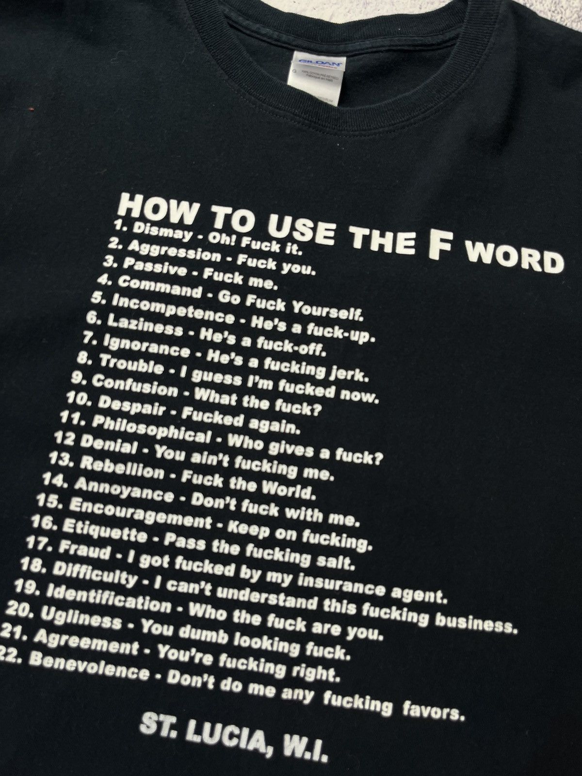 Other Vintage How To Use The F Word Humor Tee Size US L / EU 52-54 / 3 - 7 Thumbnail
