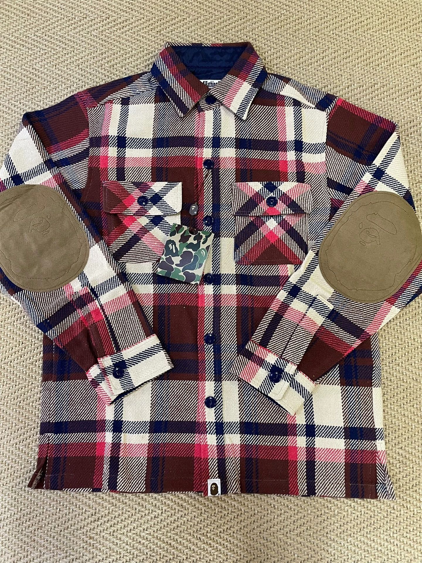 Bape BAPE Ape Head Patch Kimura Check Shirt Jacket NIGO M New Size US M / EU 48-50 / 2 - 1 Thumbnail