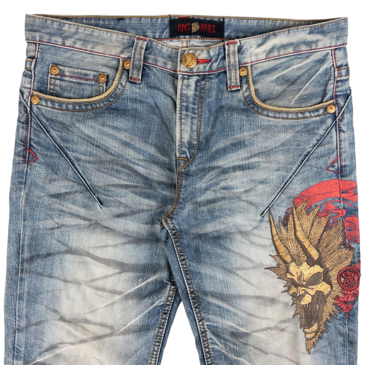 Other Vintage Oniarai Demon Japanese Denim Jeans Size W33 Size US 33 - 1 Thumbnail