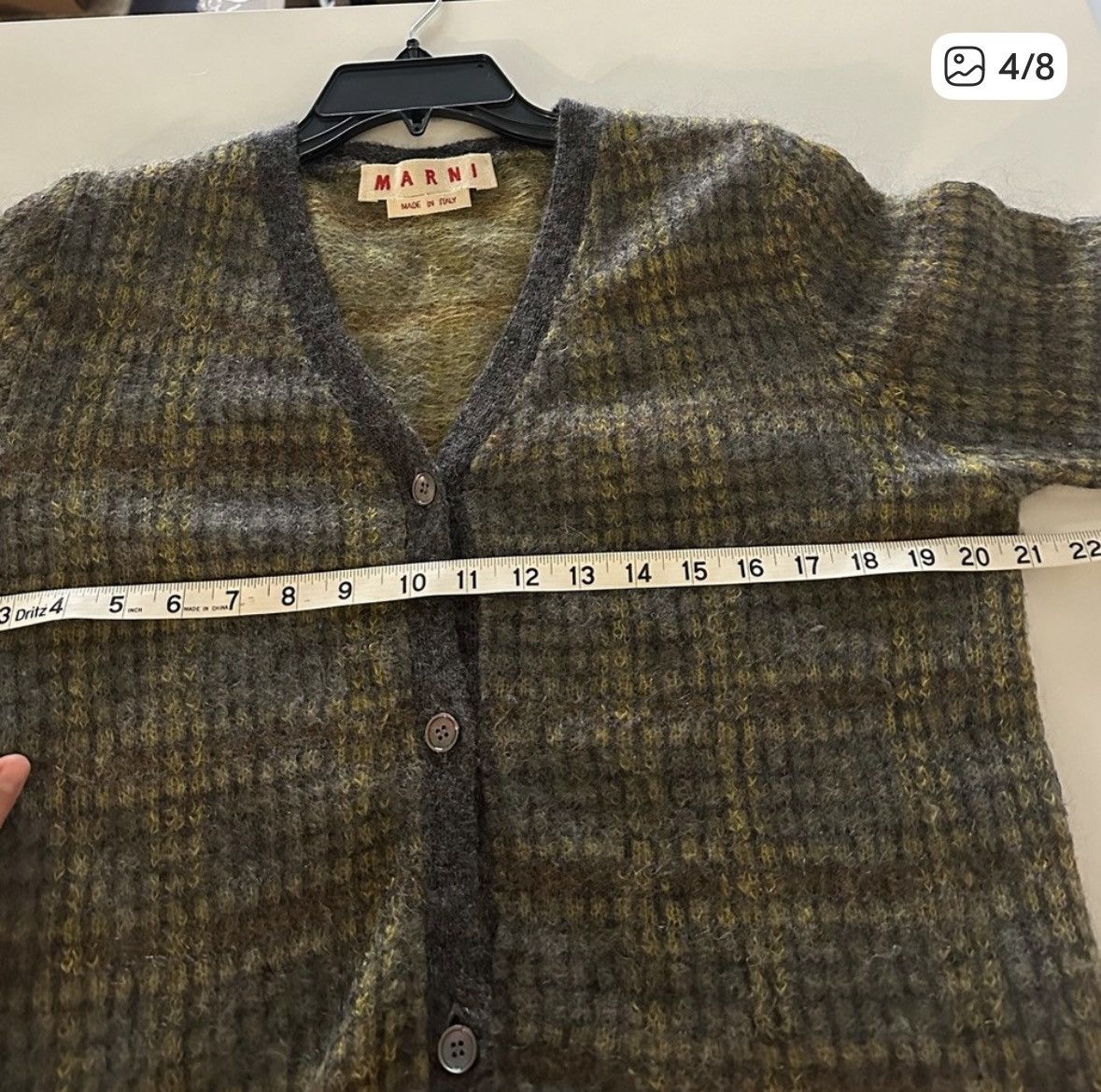 Marni Marni Plaid Mohair Wool Cardigan Size US S / EU 44-46 / 1 - 4 Thumbnail