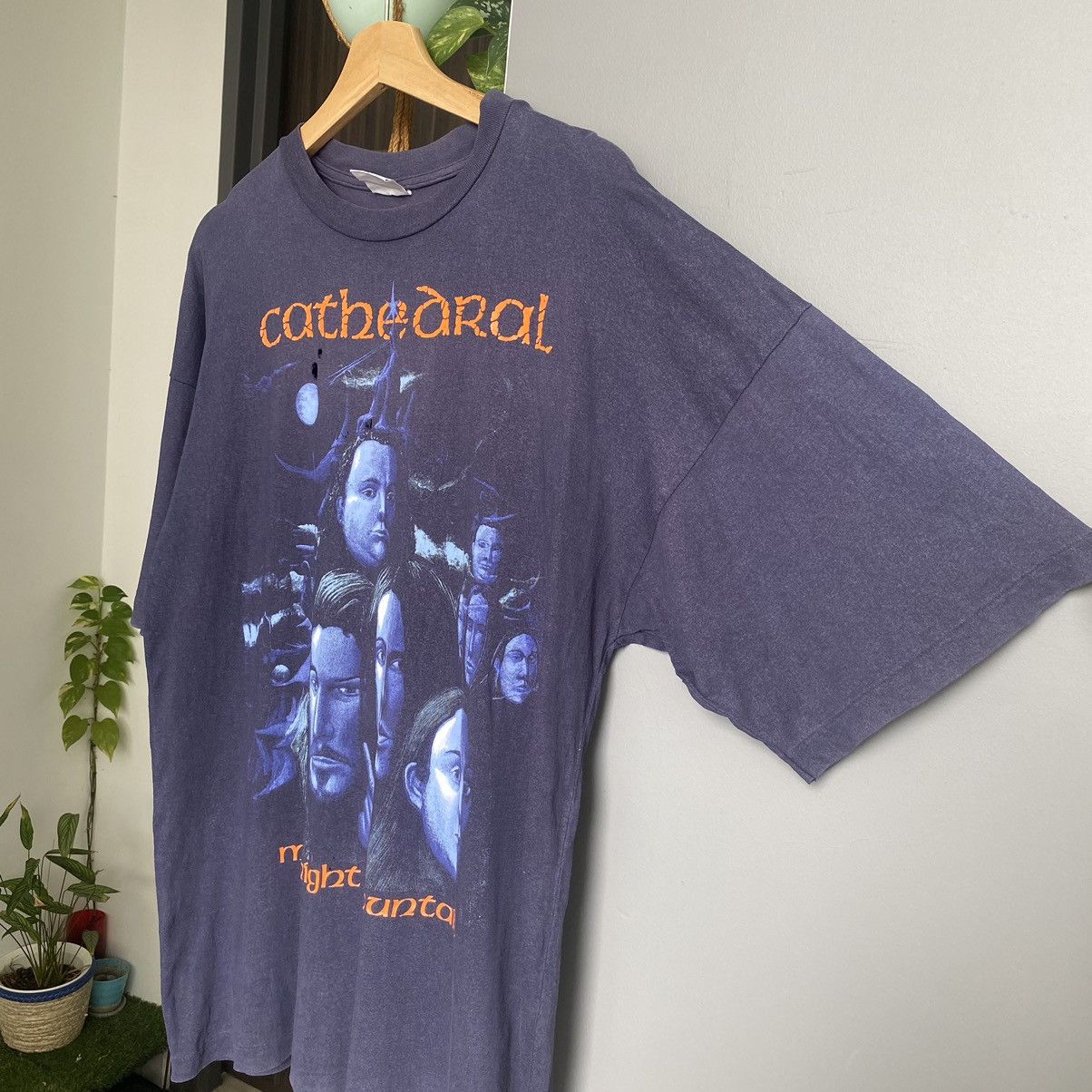 Band Tees Thrashed Faded Vintage 90s Cathedral UK Metal ERD GRUNGE TEE Size US XL / EU 56 / 4 - 5 Thumbnail