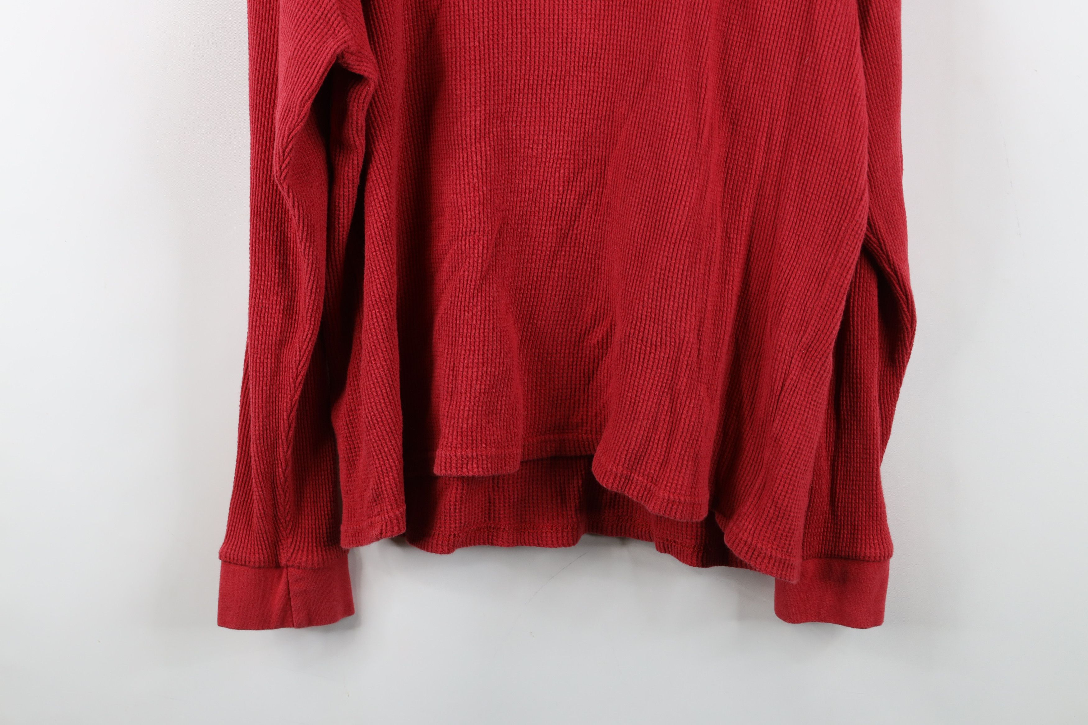 Vintage Vintage 90s Y2K Thermal Waffle Knit Long Sleeve T-Shirt Size US XL / EU 56 / 4 - 14 Thumbnail