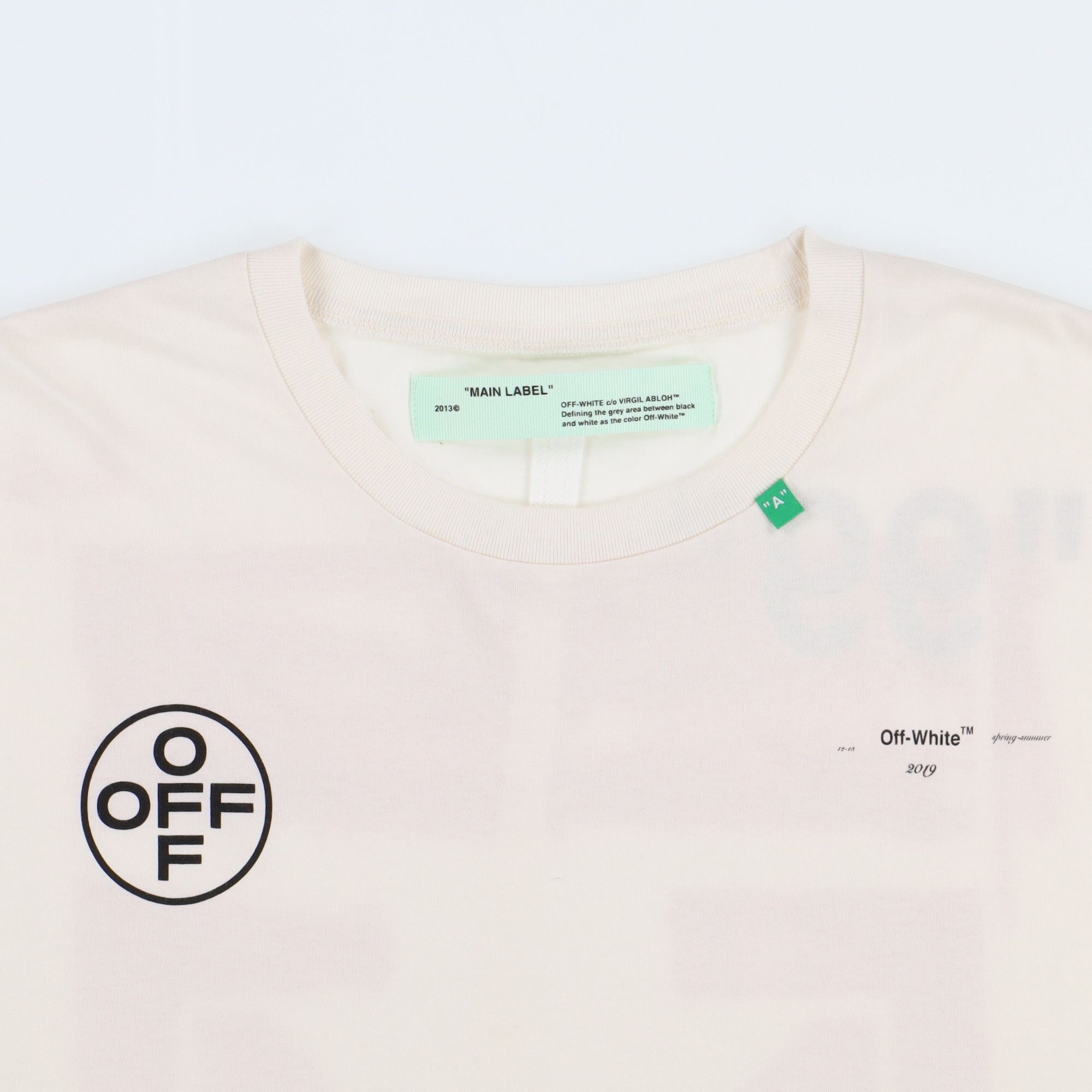 Off-White Cream Impressionism Stencil Arrows Oversized T-Shirt Size US XXS / EU 40 - 7 Thumbnail