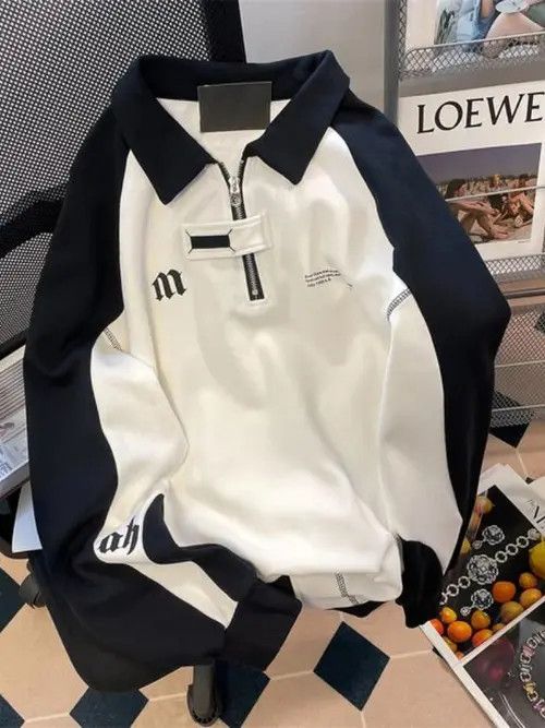 Other Retro Half-zip Lapel Shirt Men Gothic Letter Size US XXL / EU 58 / 5 - 1 Thumbnail
