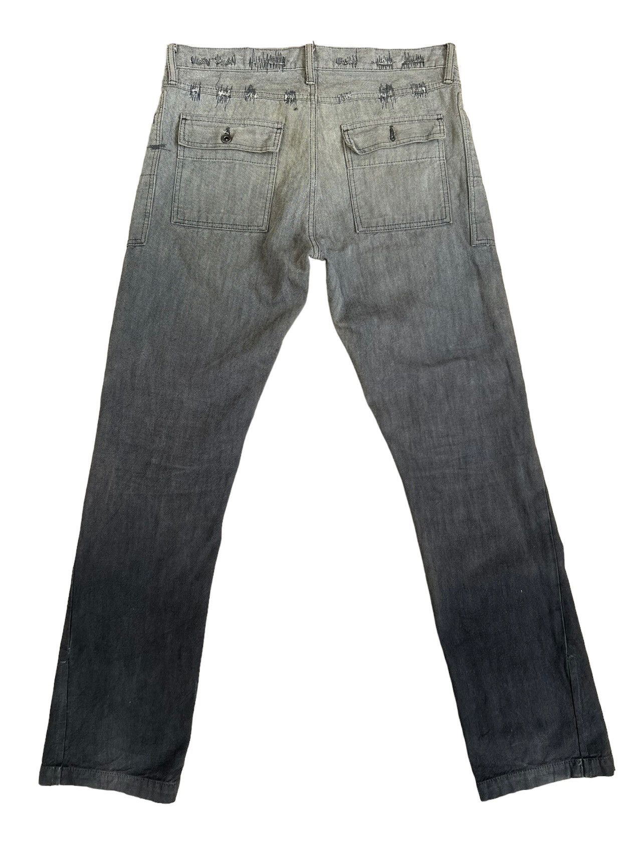 Vintage REPACA Made in Japan Two Tones Zigzag Patchwork Denim Size US 32 / EU 48 - 2 Thumbnail