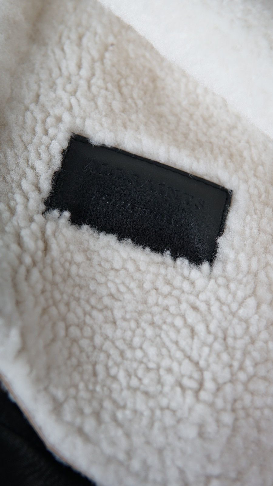 Allsaints Elia Shearling Biker Jacket Size XS / US 0-2 / IT 36-38 - 20 Thumbnail