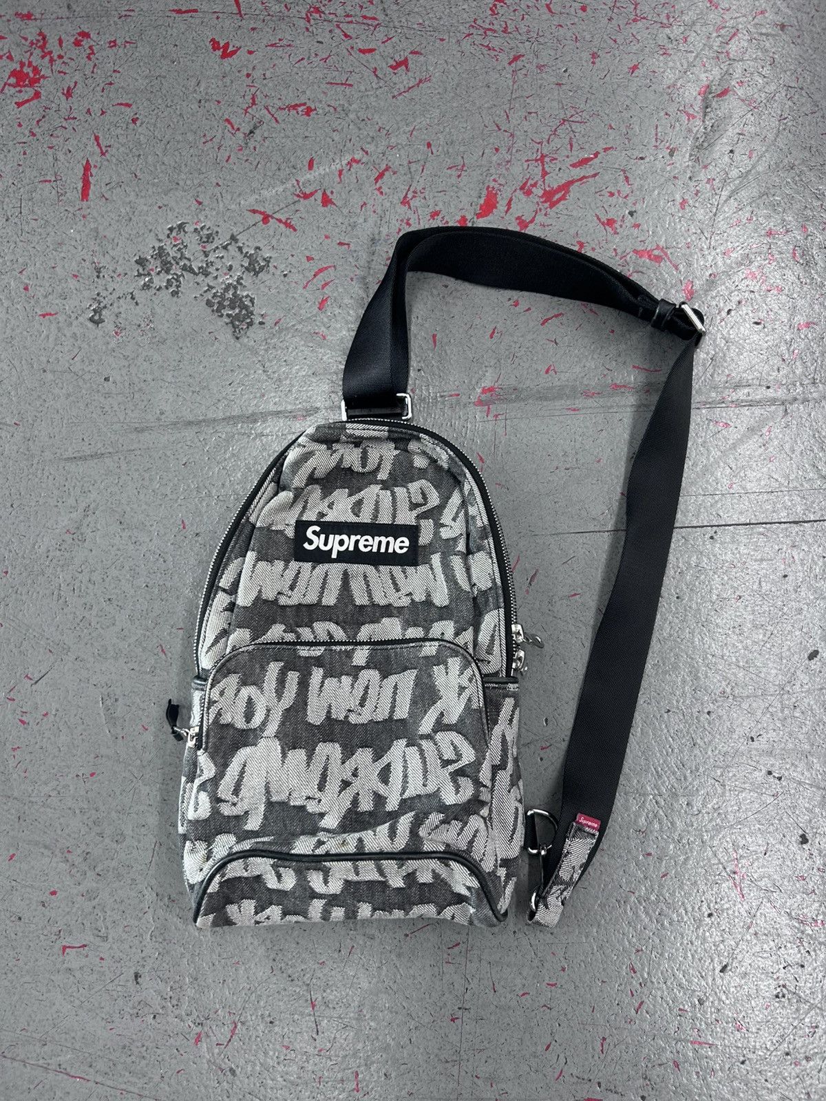 Supreme Supreme Fat Tip Jacquard Denim Sling Bag SS22 | Grailed