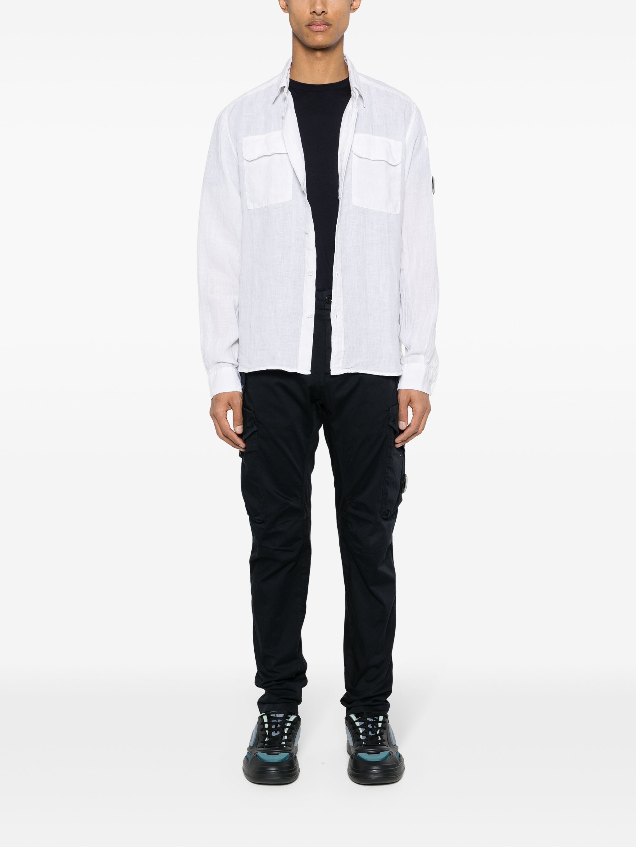 C.P. Company o1y1224 Solid Color Shirt in White Size US M / EU 48-50 / 2 - 5 Thumbnail