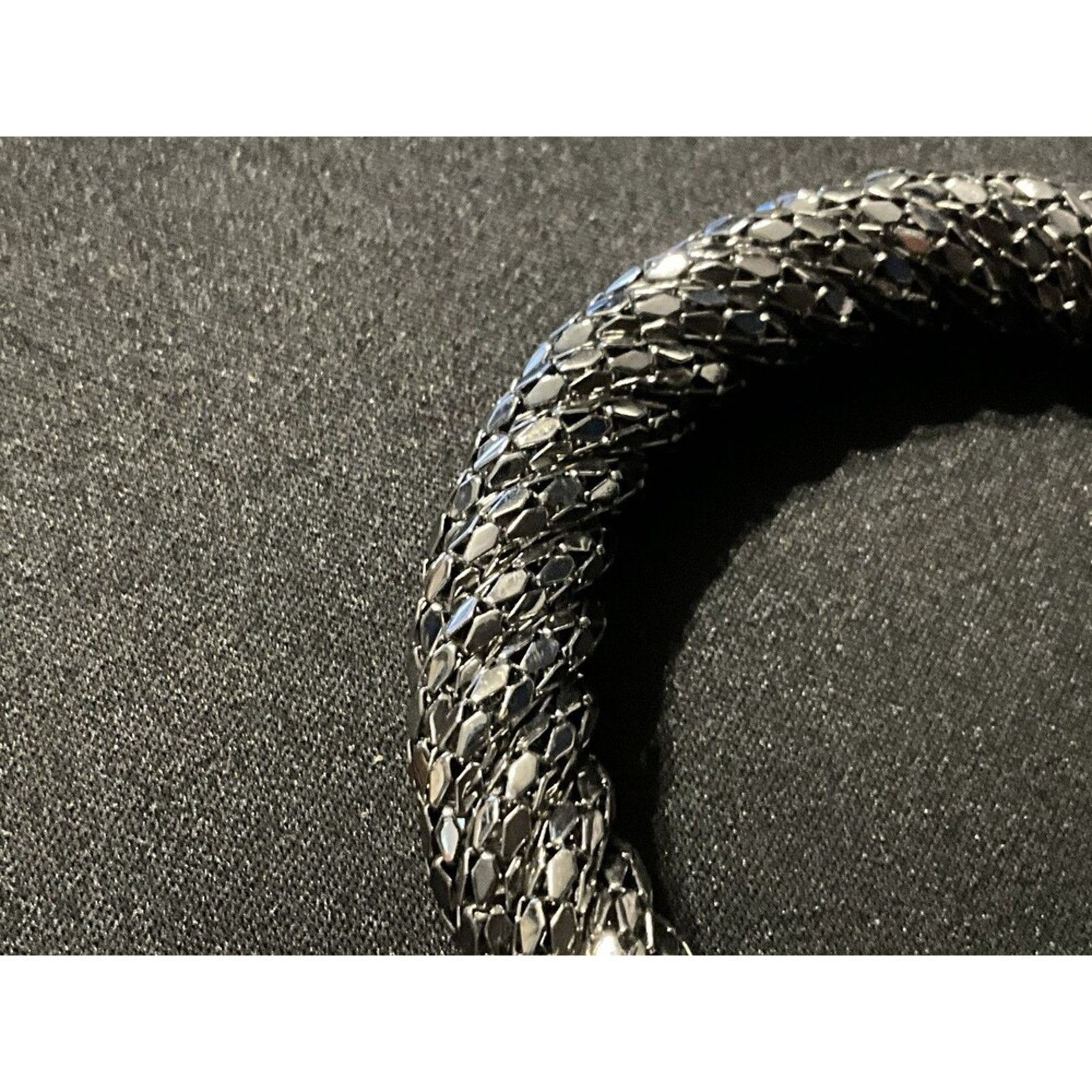 Other 7.5in Vintage Silver Tone Mesh Metal Statement Bracelet Size ONE SIZE - 2 Thumbnail