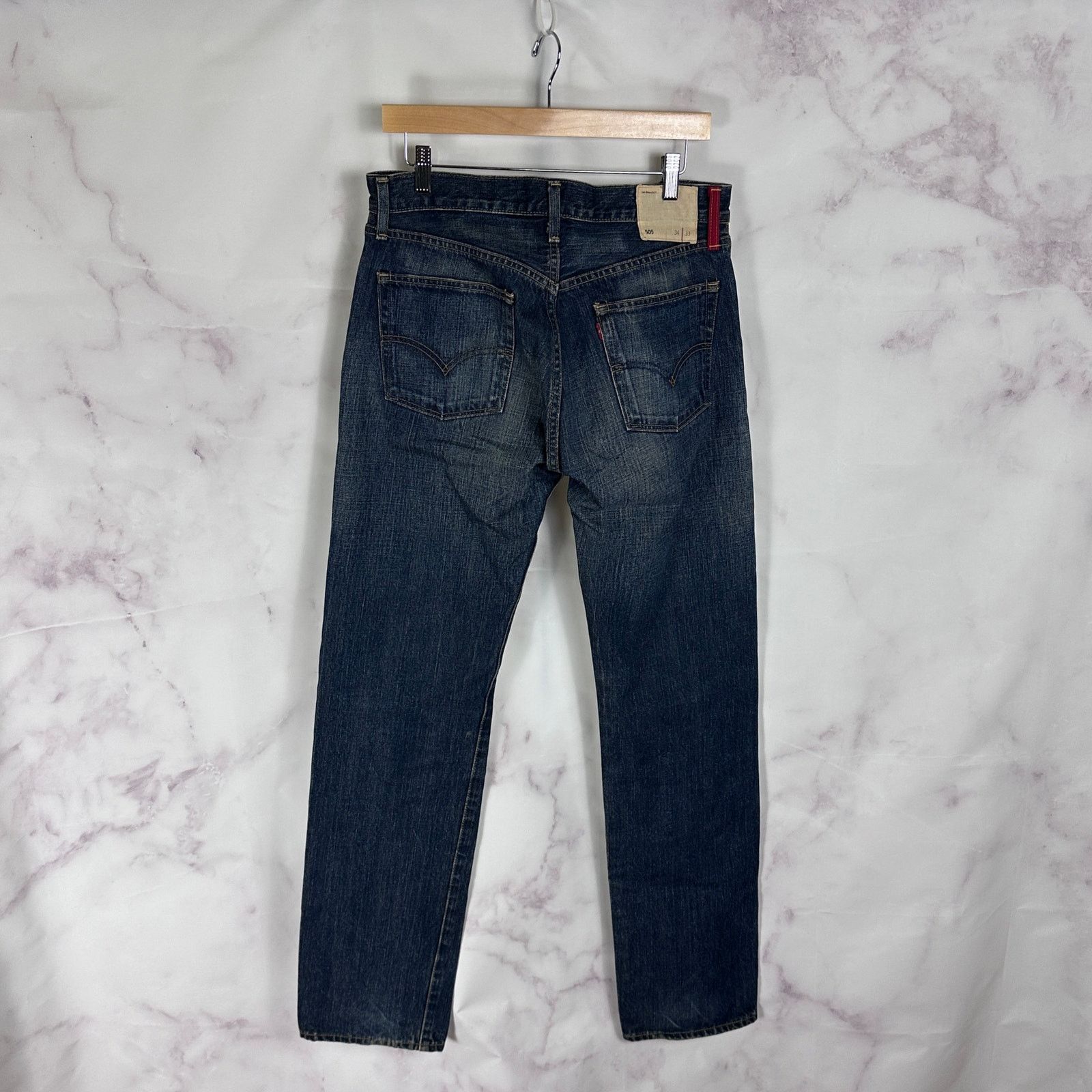 Levi's Japanese 505 Straight Blue Denim Size US 34 / EU 50 - 9 Thumbnail