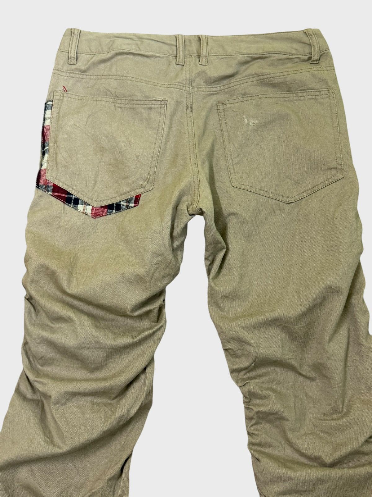 Japanese Brand Stacked Pant Plaid Tartan Distressed pant Size US 32 / EU 48 - 8 Thumbnail