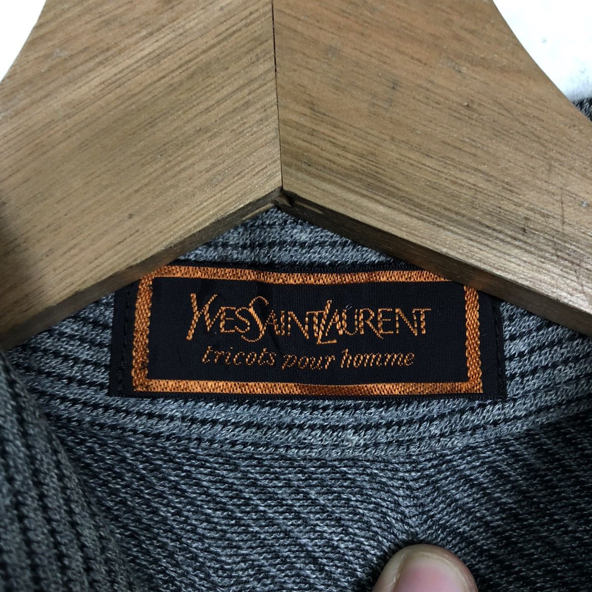 Yves Saint Laurent 🔥Long Sleeve Collar Sweatshirt Knit Size US M / EU 48-50 / 2 - 10 Thumbnail