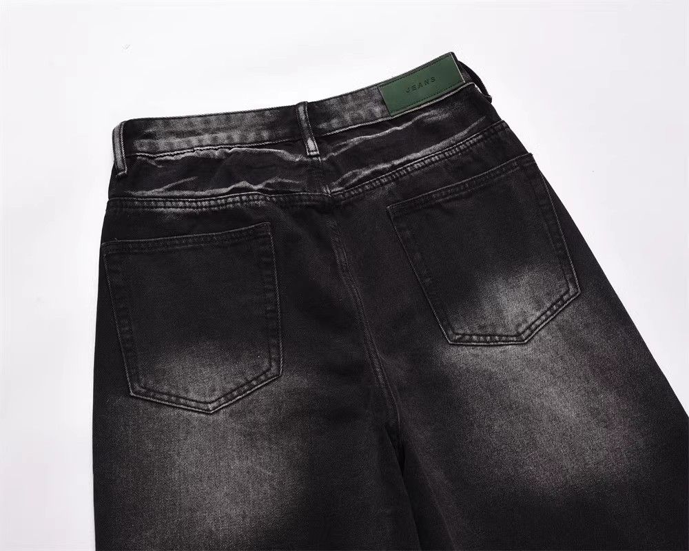 Japanese Brand × Jean Men's washed distressed tie-dyed straight jeans Size US 32 / EU 48 - 5 Thumbnail