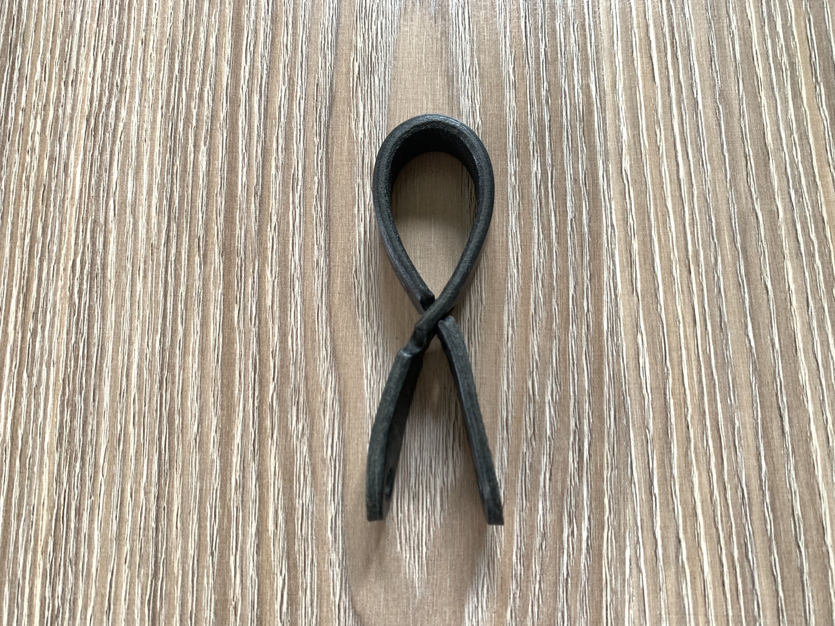 Handmade Black Leather Keychain With Embossing Size ONE SIZE - 3 Thumbnail