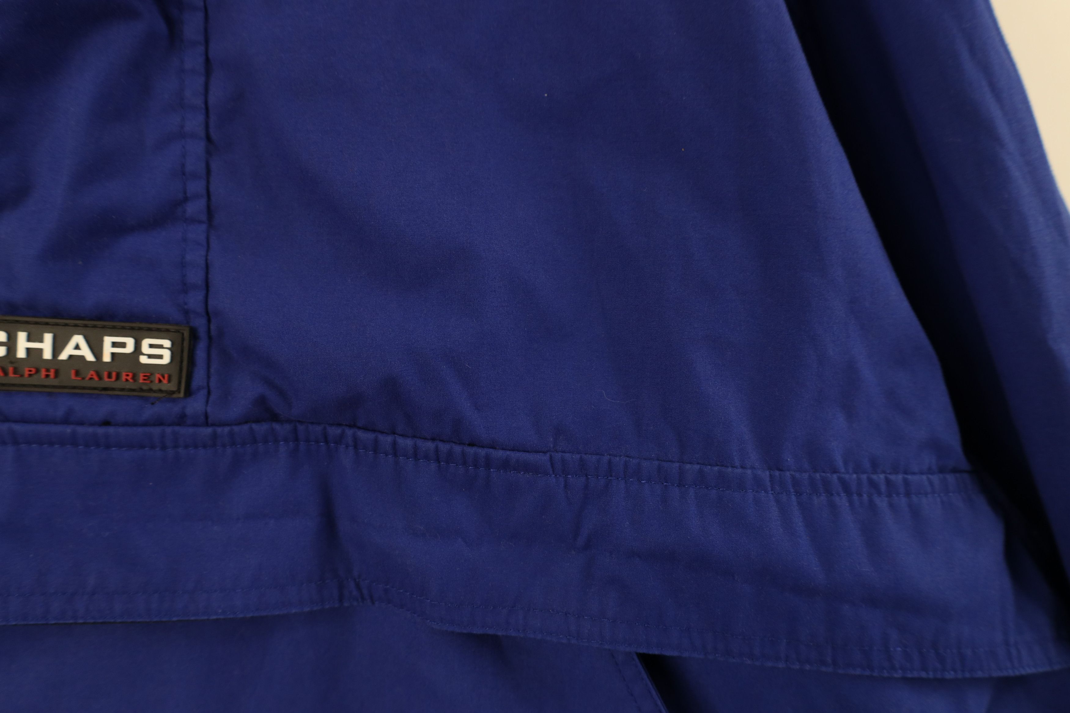 Ralph Lauren × Vintage Vintage 90s Chaps Ralph Lauren Hooded Anorak Jacket Blue Size US L / EU 52-54 / 3 - 6 Thumbnail