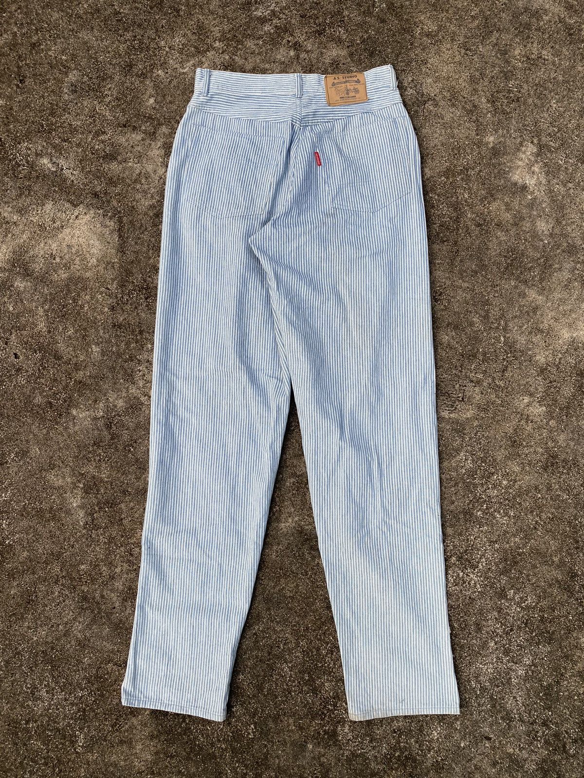 Issey Miyake 💸BINDINGOFFER💸A.S Studio-Japanesebrand Stripe Denim Hickory Size US 32 / EU 48 - 4 Thumbnail