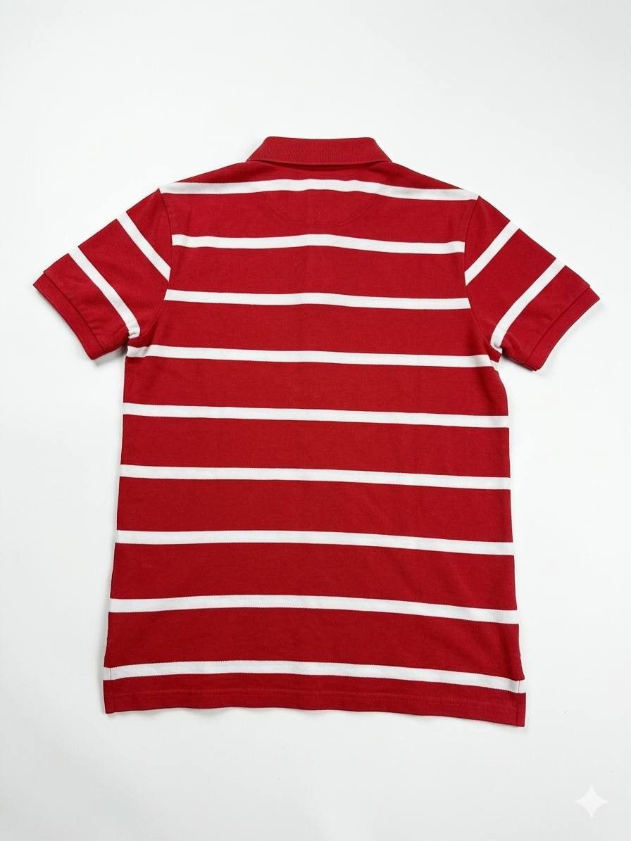 Polo Ralph Lauren Polo Ralph Lauren Striped Polo Shirt Custom Fit Red/White Size US M / EU 48-50 / 2 - 4 Thumbnail