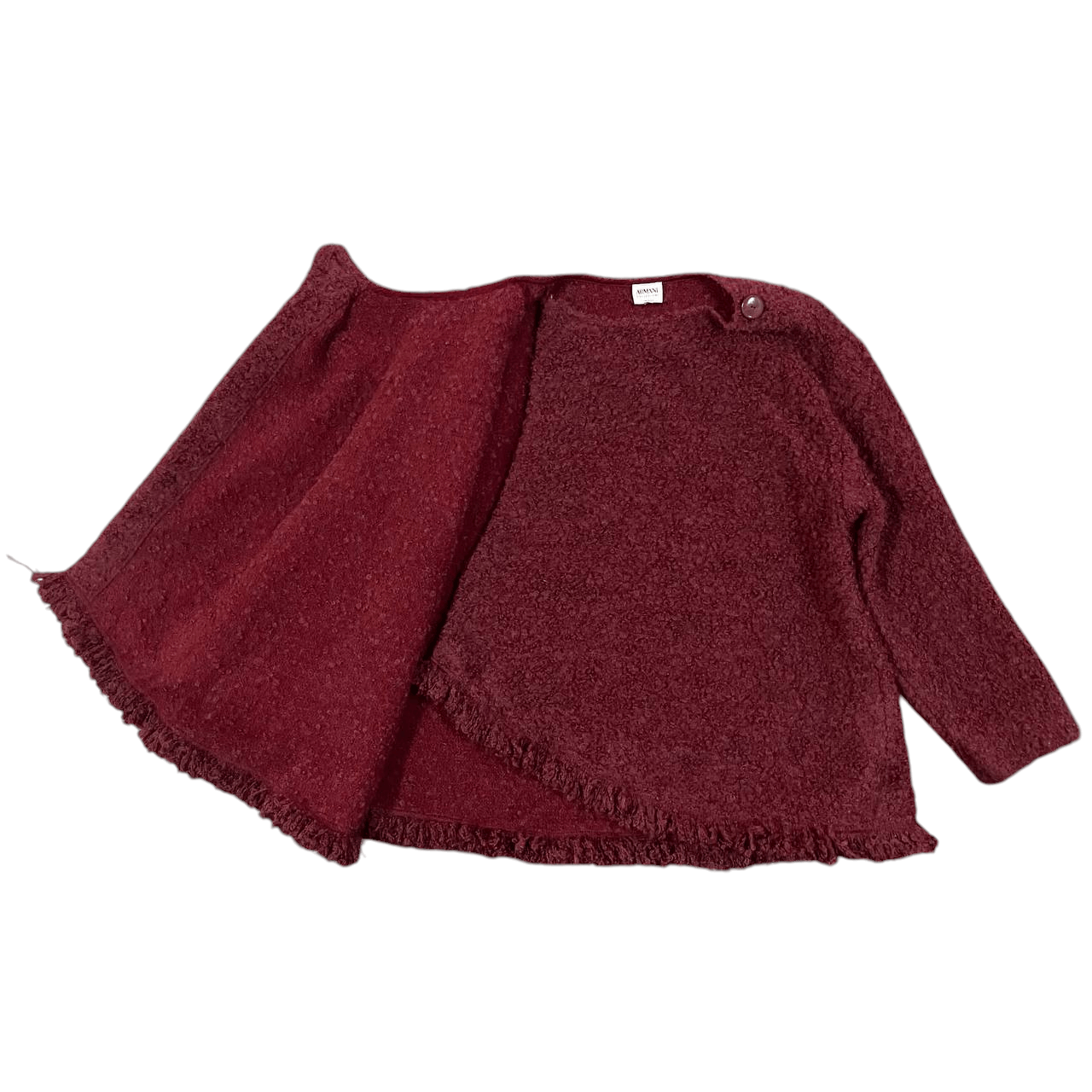 Armani Collezioni Armani Collezioni Wrap Fringe Cardigan Sweater Size XS / US 0-2 / IT 36-38 - 5 Thumbnail