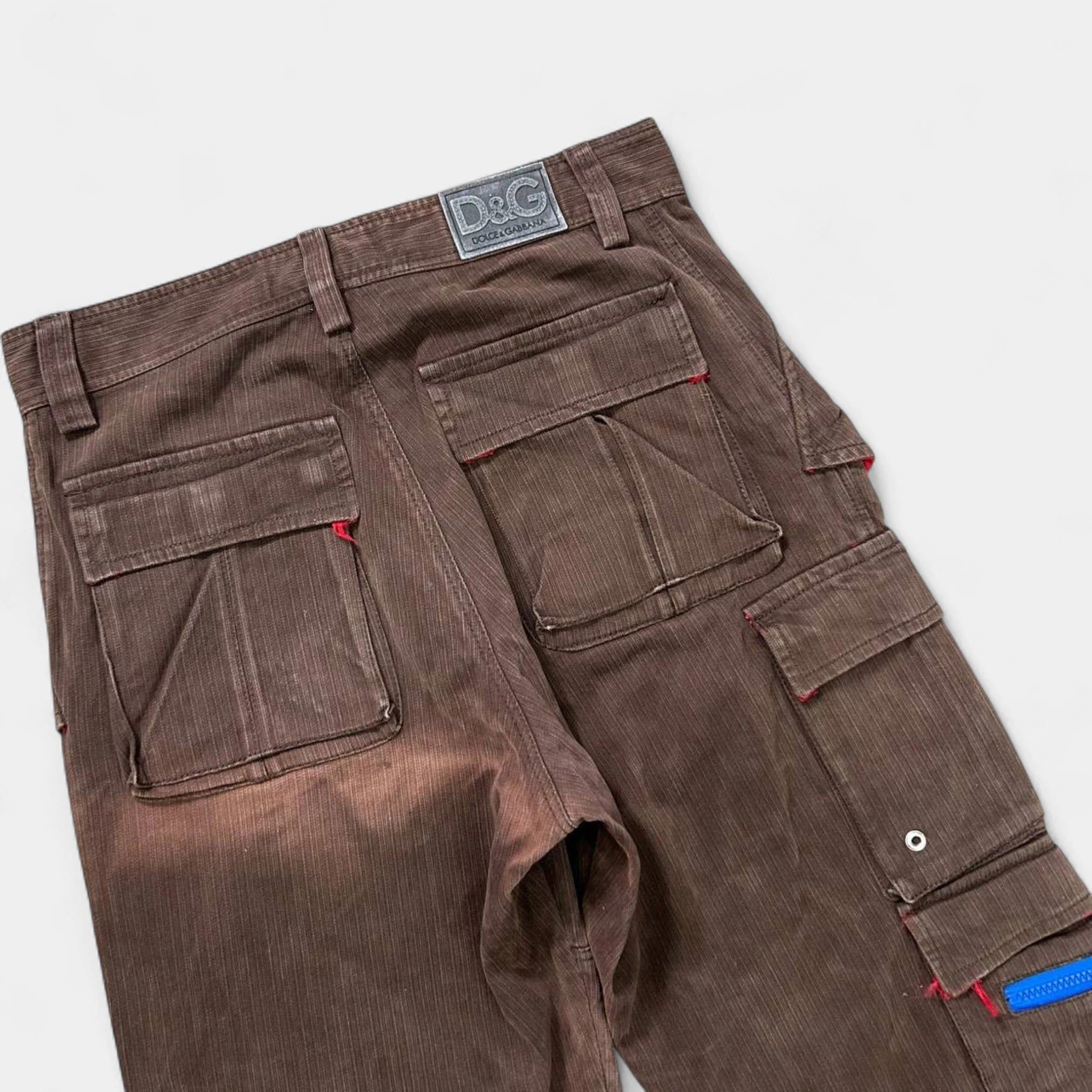 Dolce & Gabbana Dolce & Gabbana Corduroy Brown Cargo Pants Size US 30 / EU 46 - 7 Thumbnail