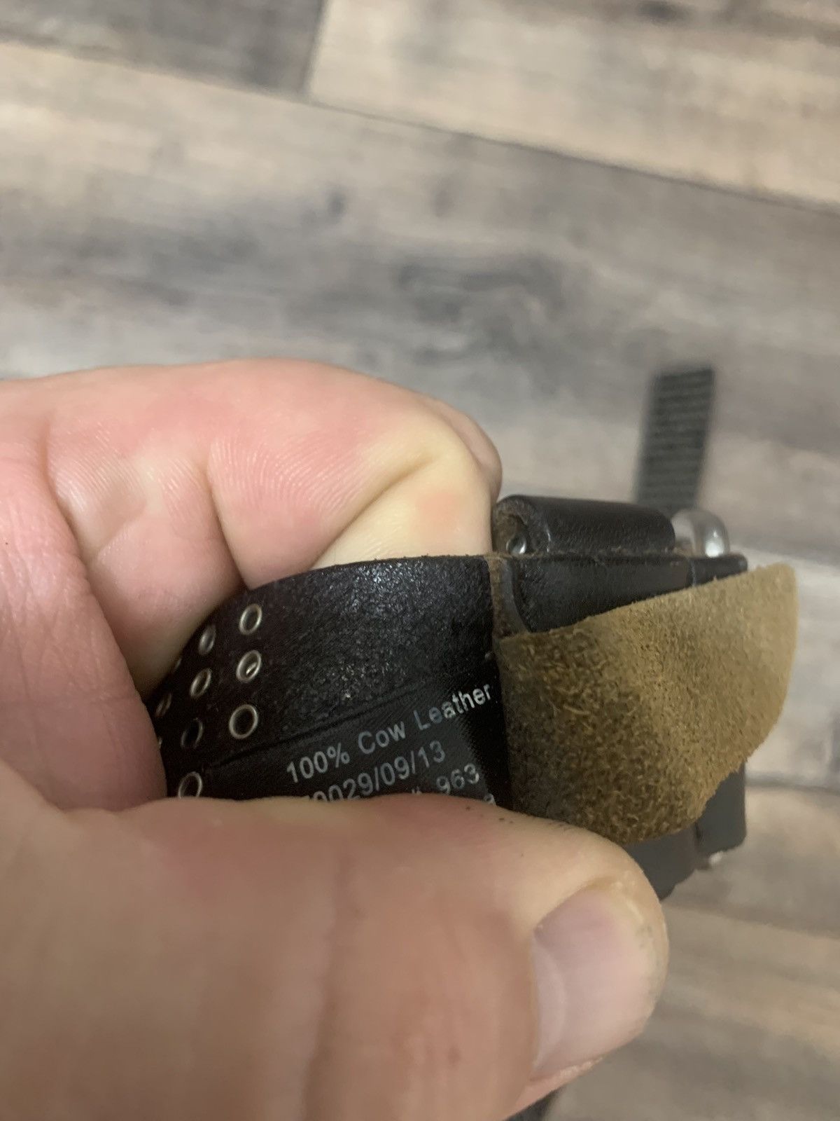 Genuine Leather Vintage Avant Garde Black Cow Leather Belt B.B.Simon Style Size ONE SIZE - 6 Thumbnail