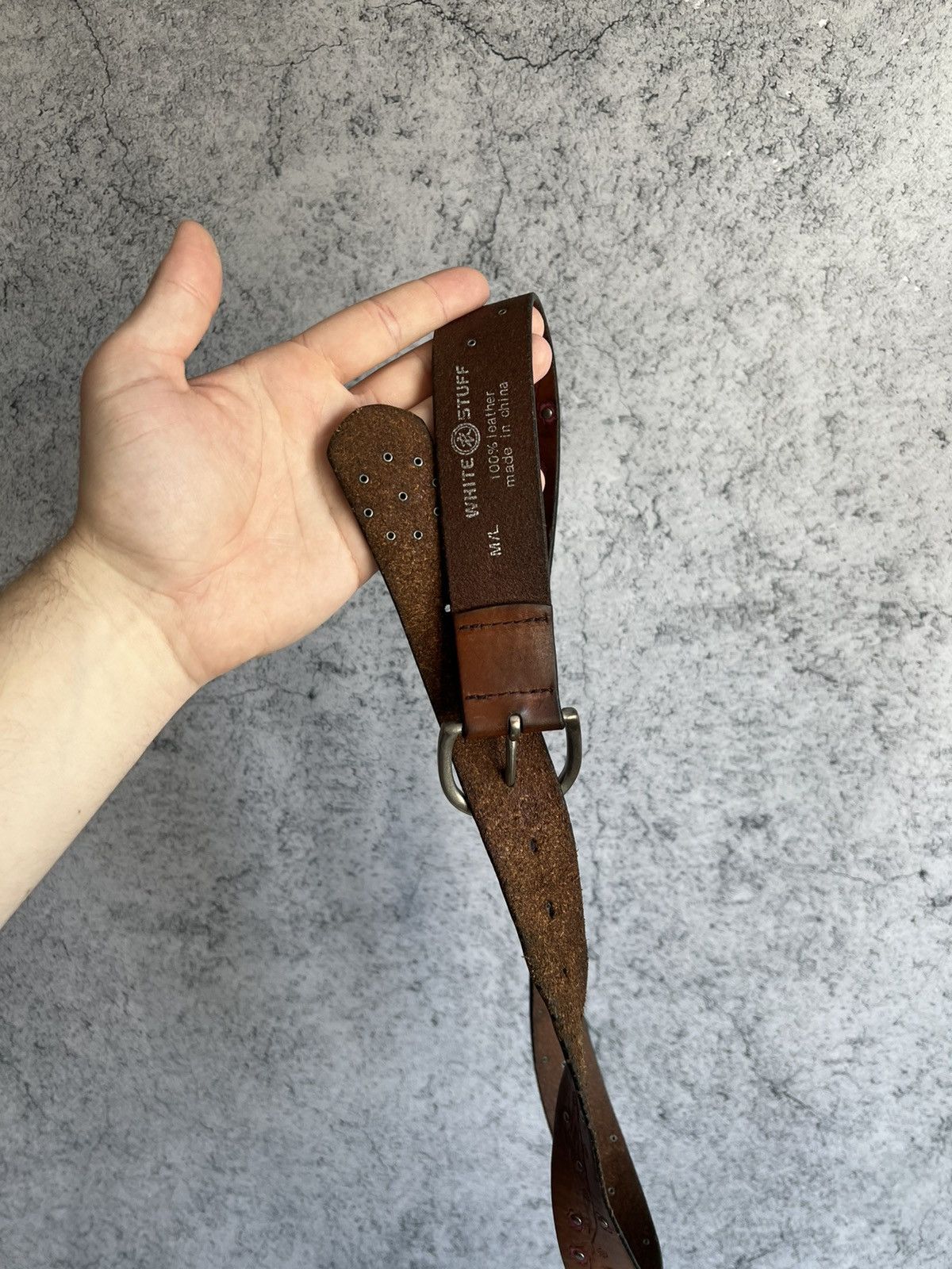 Genuine Leather Vintage Genuine Leather Brown Studded Flower Belt Womens Size ONE SIZE - 6 Thumbnail