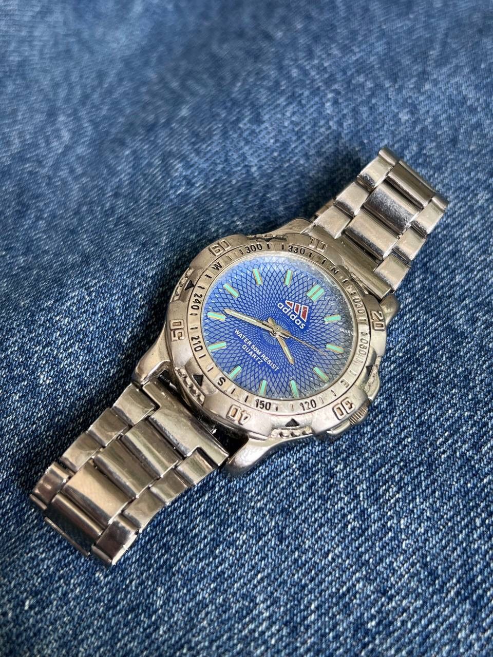 Adidas Sportswear Vintage Adidas Vintage Watch classic logo chrome Steel futuristic Grailed