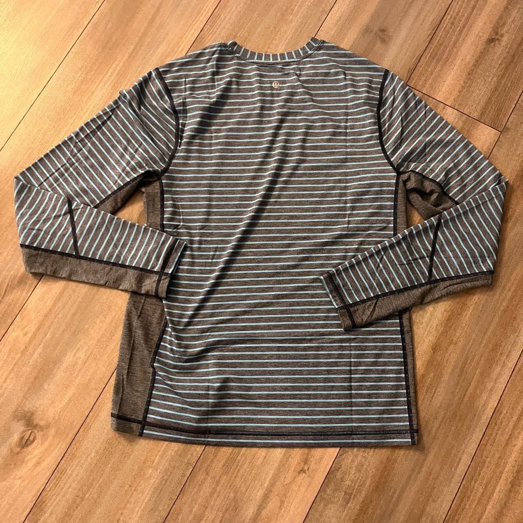 Lululemon Lululemon Blue Stripe Athletic Longsleeve Shirt Men Small Bi Size US S / EU 44-46 / 1 - 3 Thumbnail
