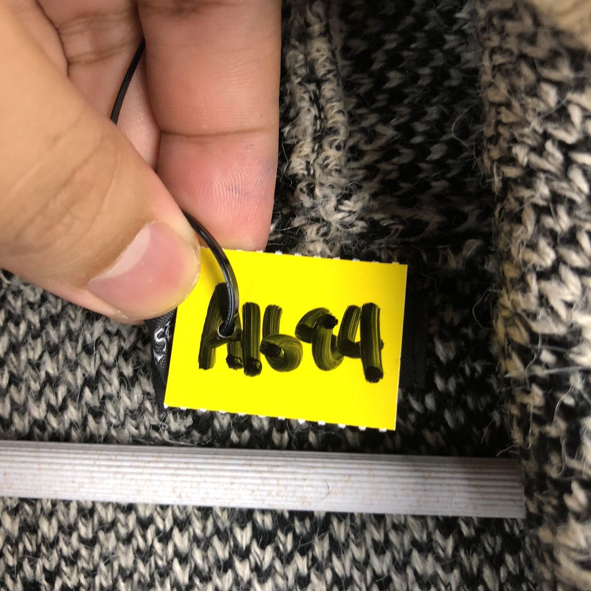 Homespun Knitwear × Japanese Brand Kashion Messange Grey Cardigan Knitwear #A1684 Size L / US 10 / IT 46 - 10 Thumbnail