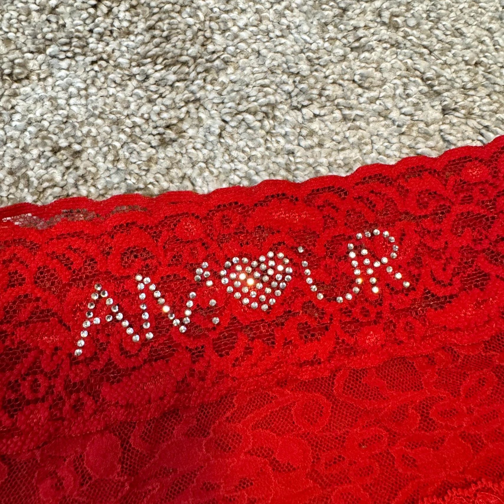 Victoria's Secret Victoria's Secret Panties Underwear Thong Medium Red Lace Cheeky Sexy Lacie M Red Lace Cheeky Womens Size 32" / US 10 / IT 46 - 3 Thumbnail